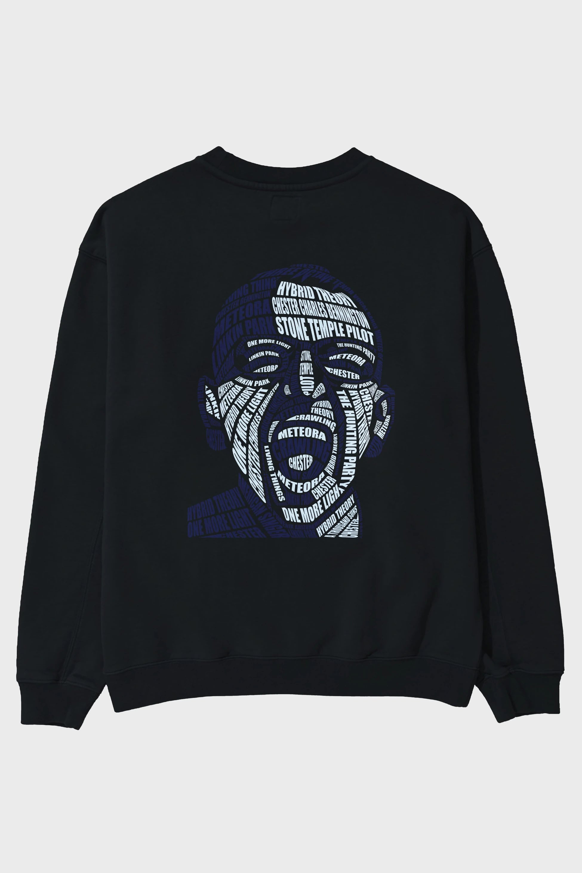 Chester Bennington Calligram Arka Baskılı Oversize Sweatshirt Erkek Kadın Unisex