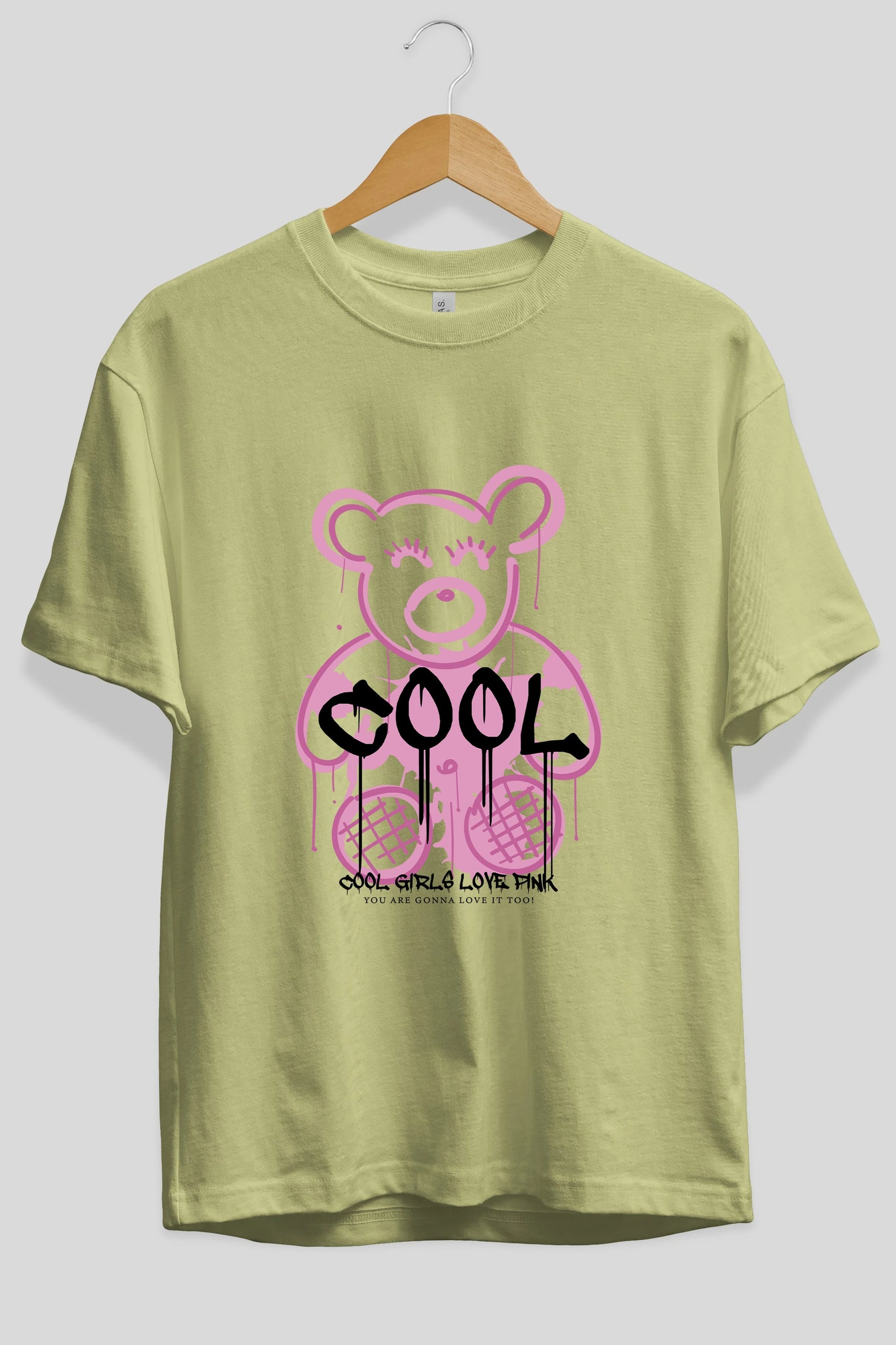 Cool Bear Ön Baskılı Oversize t-shirt Erkek Kadın Unisex