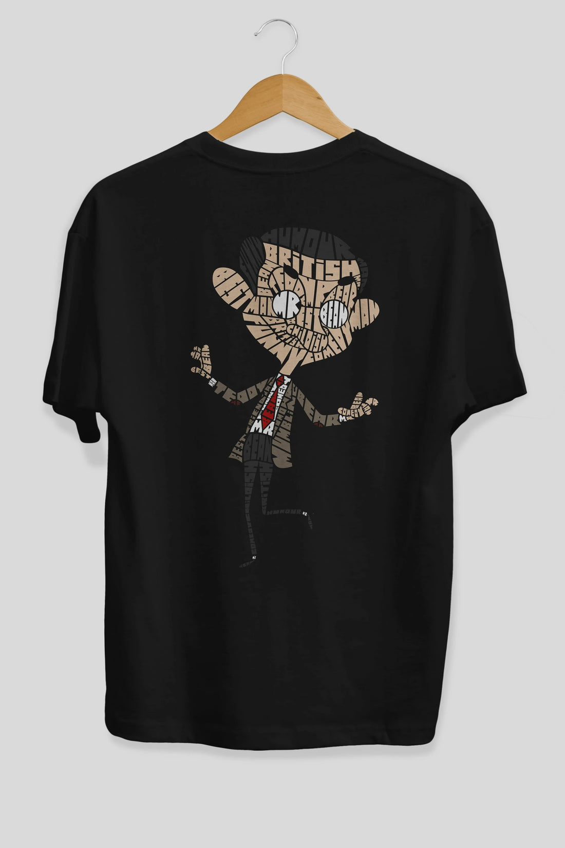 Mr Bean Arka Baskılı Oversize t-shirt %100 pamuk Erkek Kadın Unisex