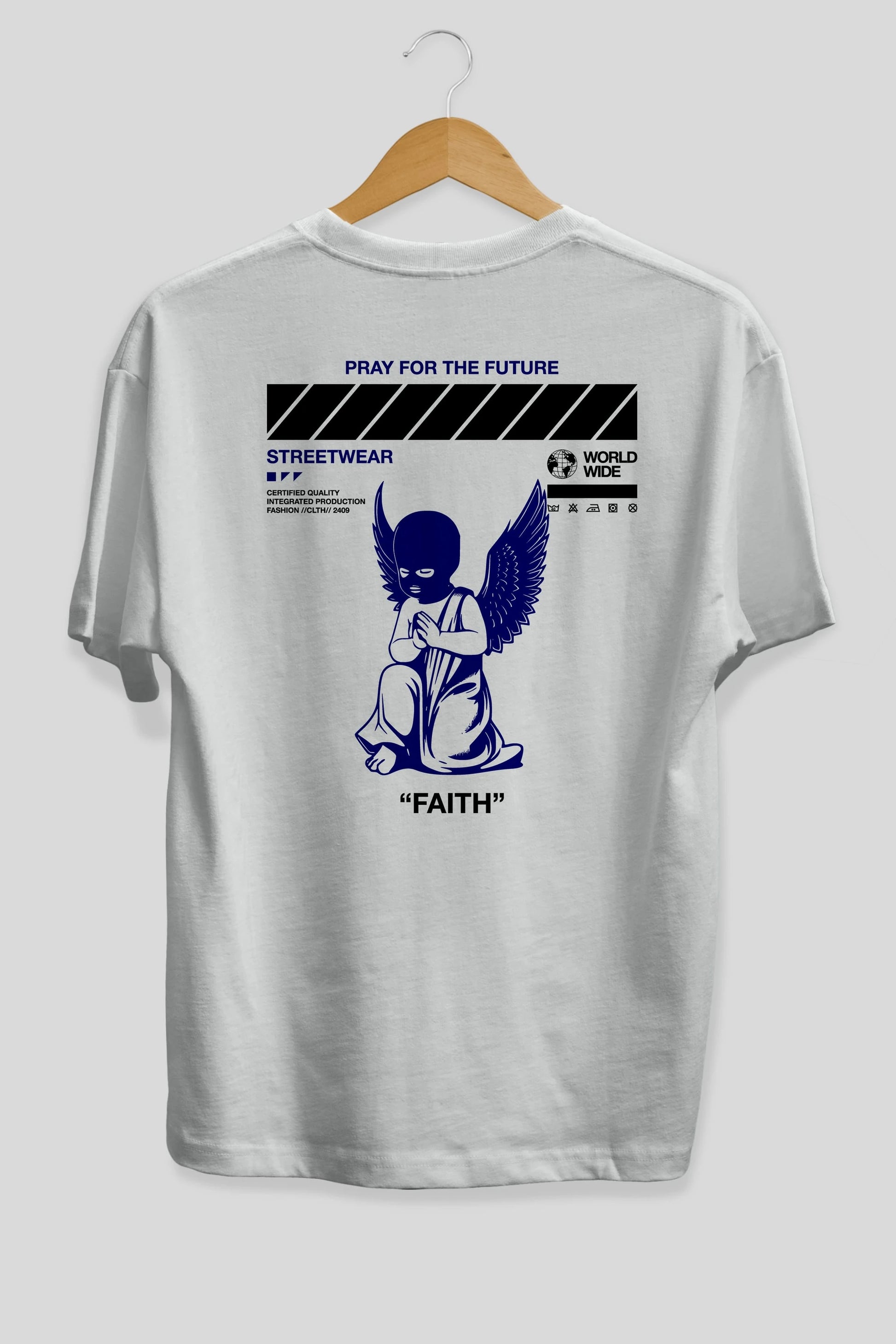 Pray for The Future Arka Baskılı Oversize t-shirt Erkek Kadın Unisex