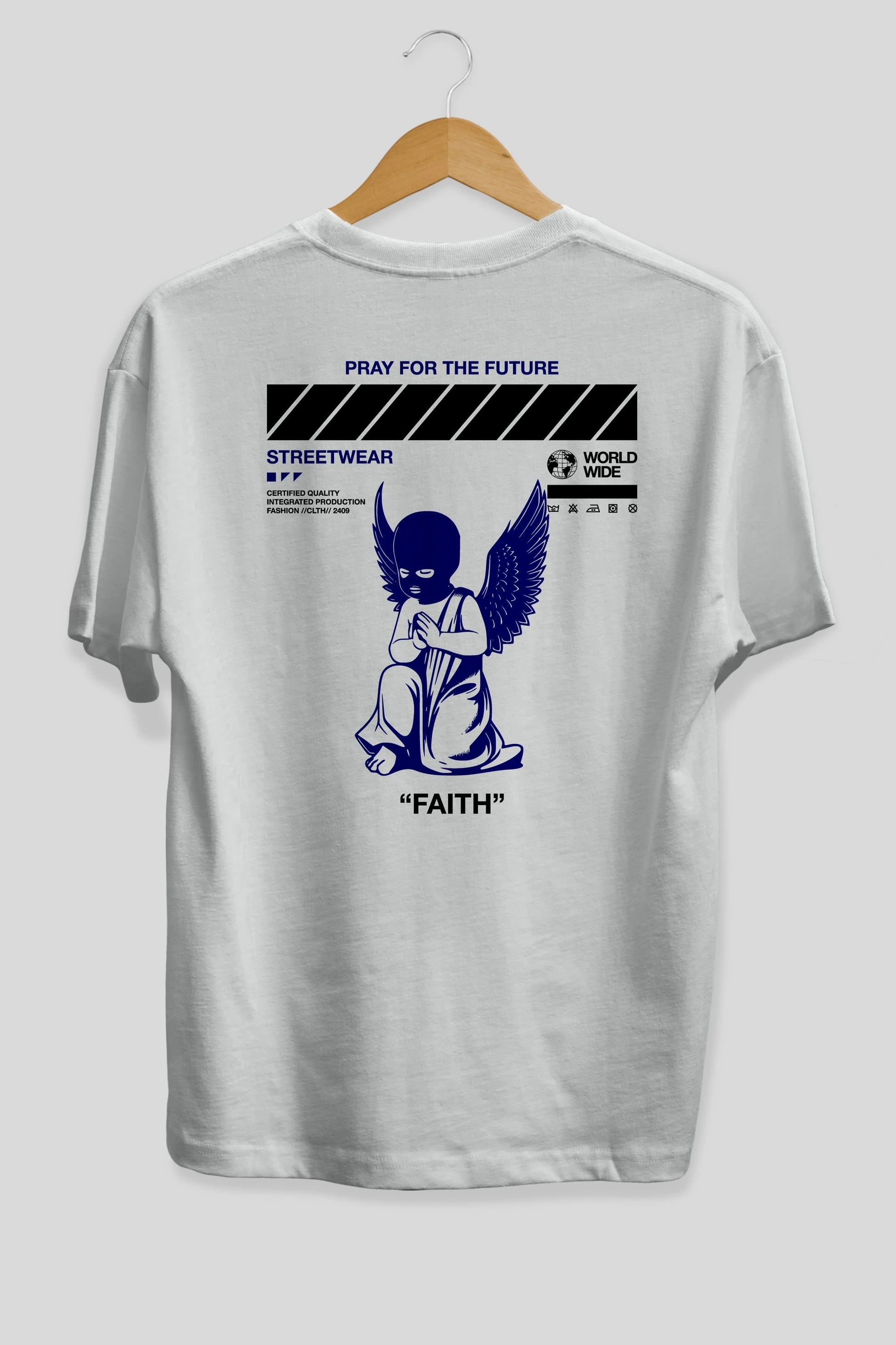 Pray for The Future Arka Baskılı Oversize t-shirt Erkek Kadın Unisex