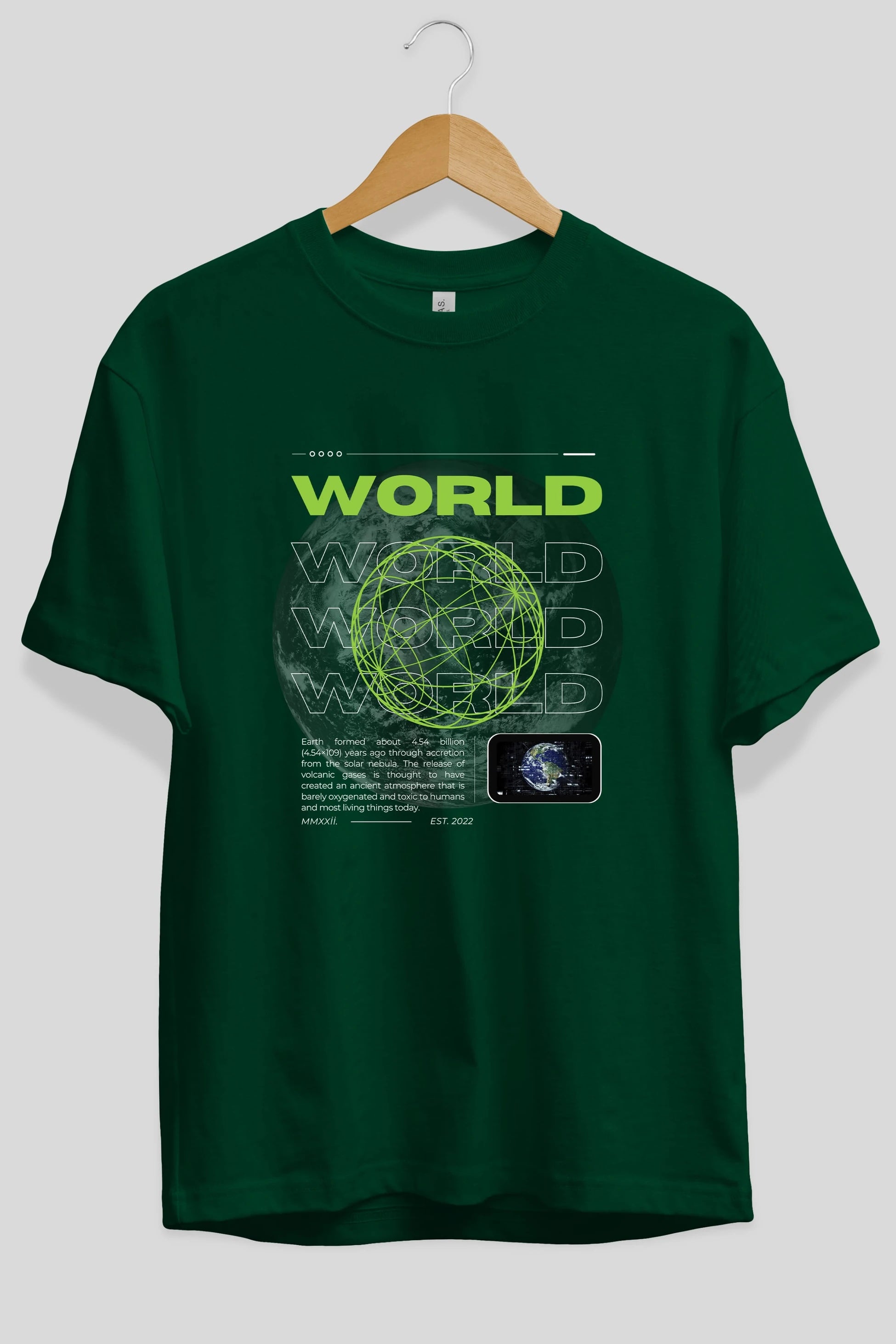 World Streetwear Ön Baskılı Oversize t-shirt Erkek Kadın Unisex