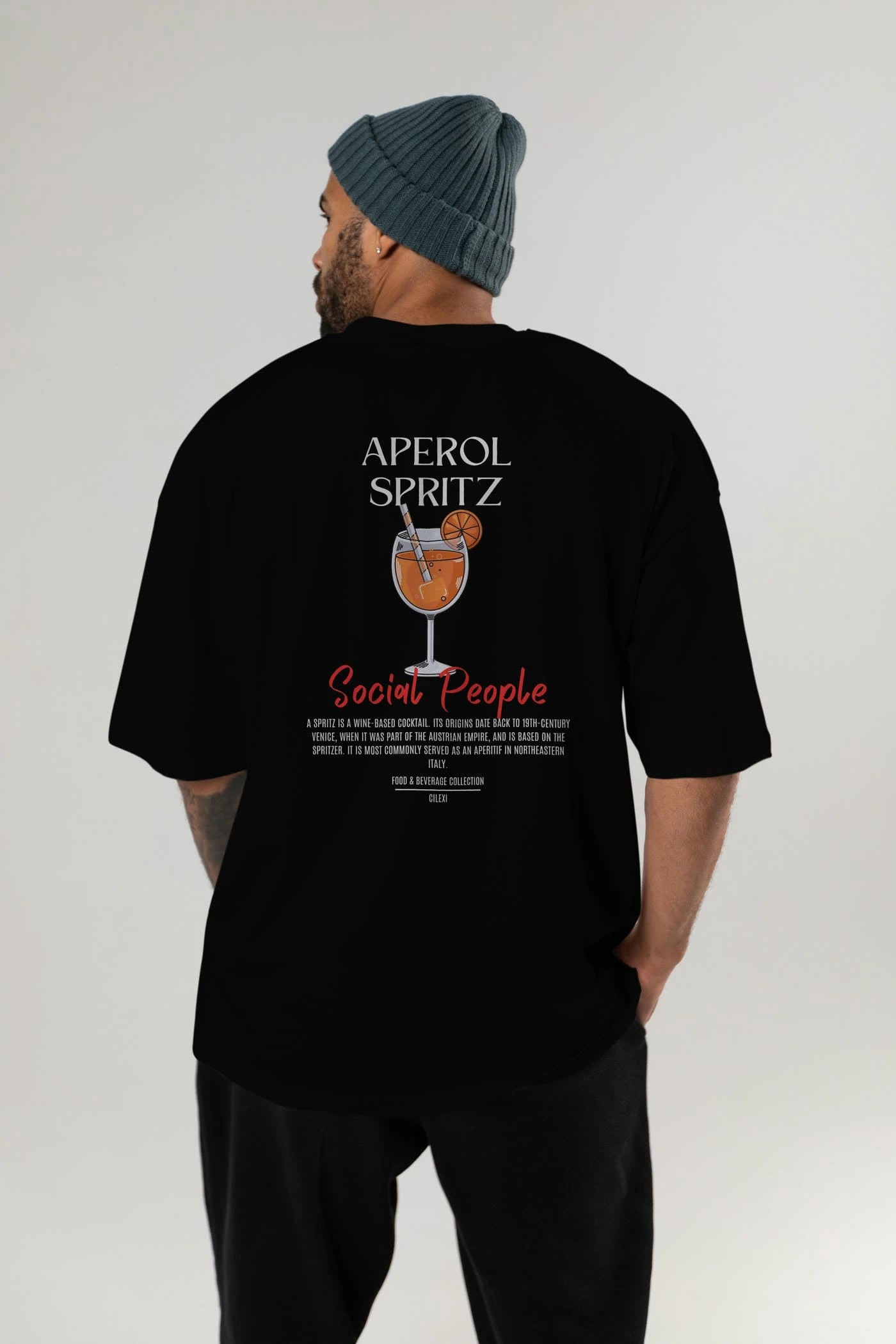 Aperol Sprıtz Kokteyl Serisi Baskılı Oversize t-shirt Erkek Kadın Unisex %100 Pamuk Bisiklet Yaka tişort