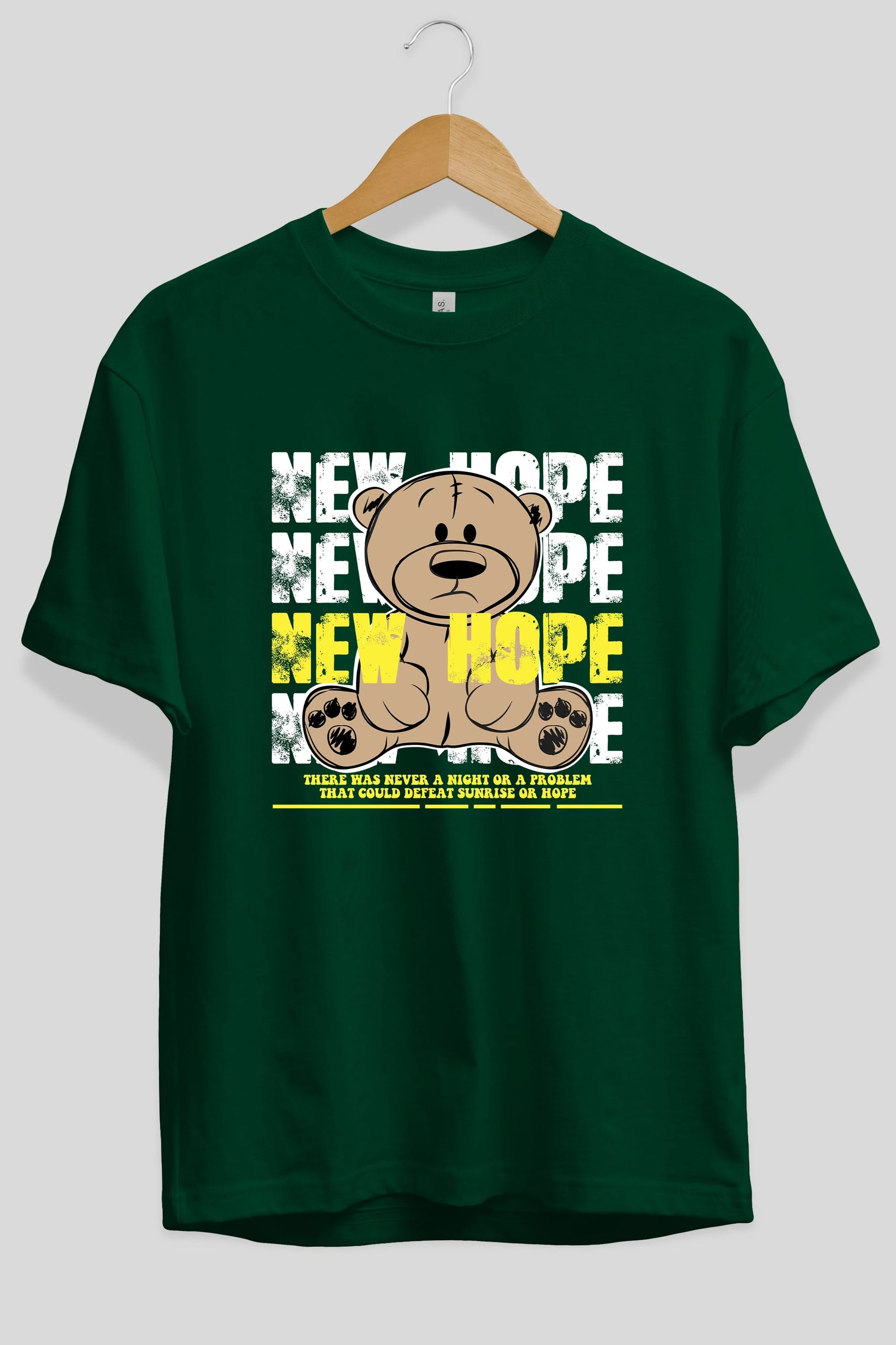 Teddy Bear New Hope Ön Baskılı Oversize t-shirt Erkek Kadın Unisex