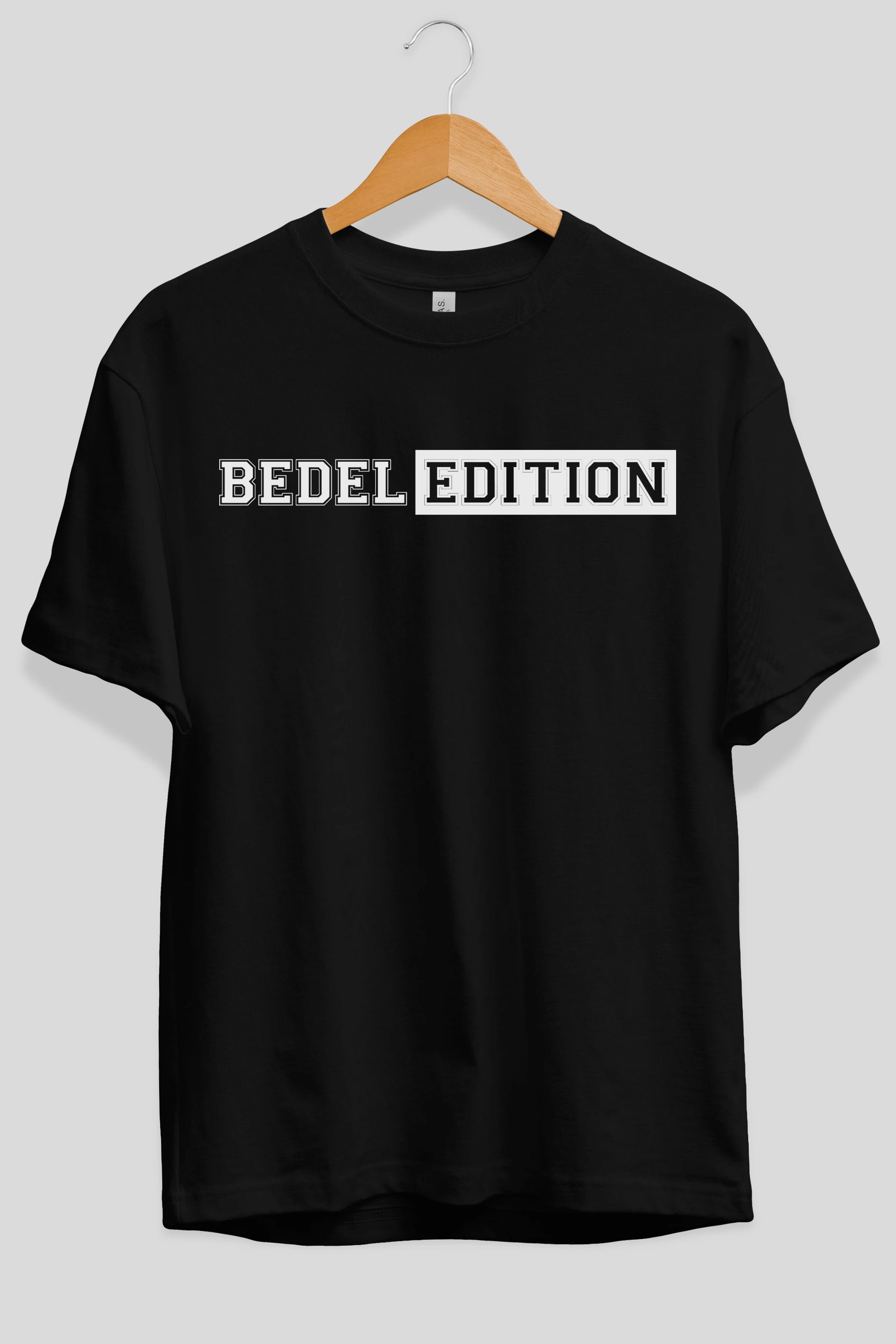 Bedel Edition Ön Baskılı Oversize t-shirt %100 pamuk Erkek Kadın Unisex