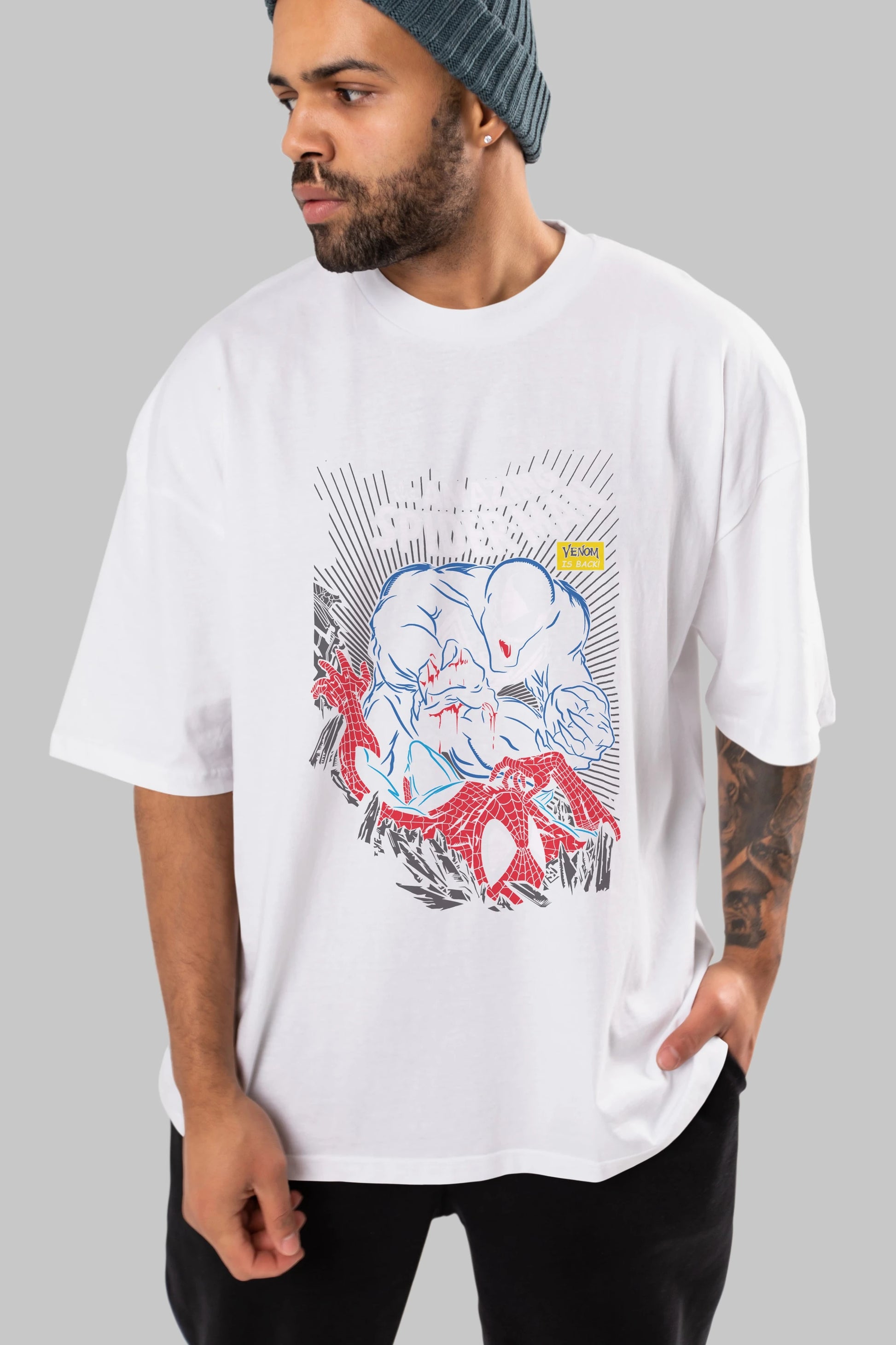 Venom (19) Ön Baskılı Oversize t-shirt Erkek Kadın Unisex %100 Pamuk Bisiklet Yaka tişort
