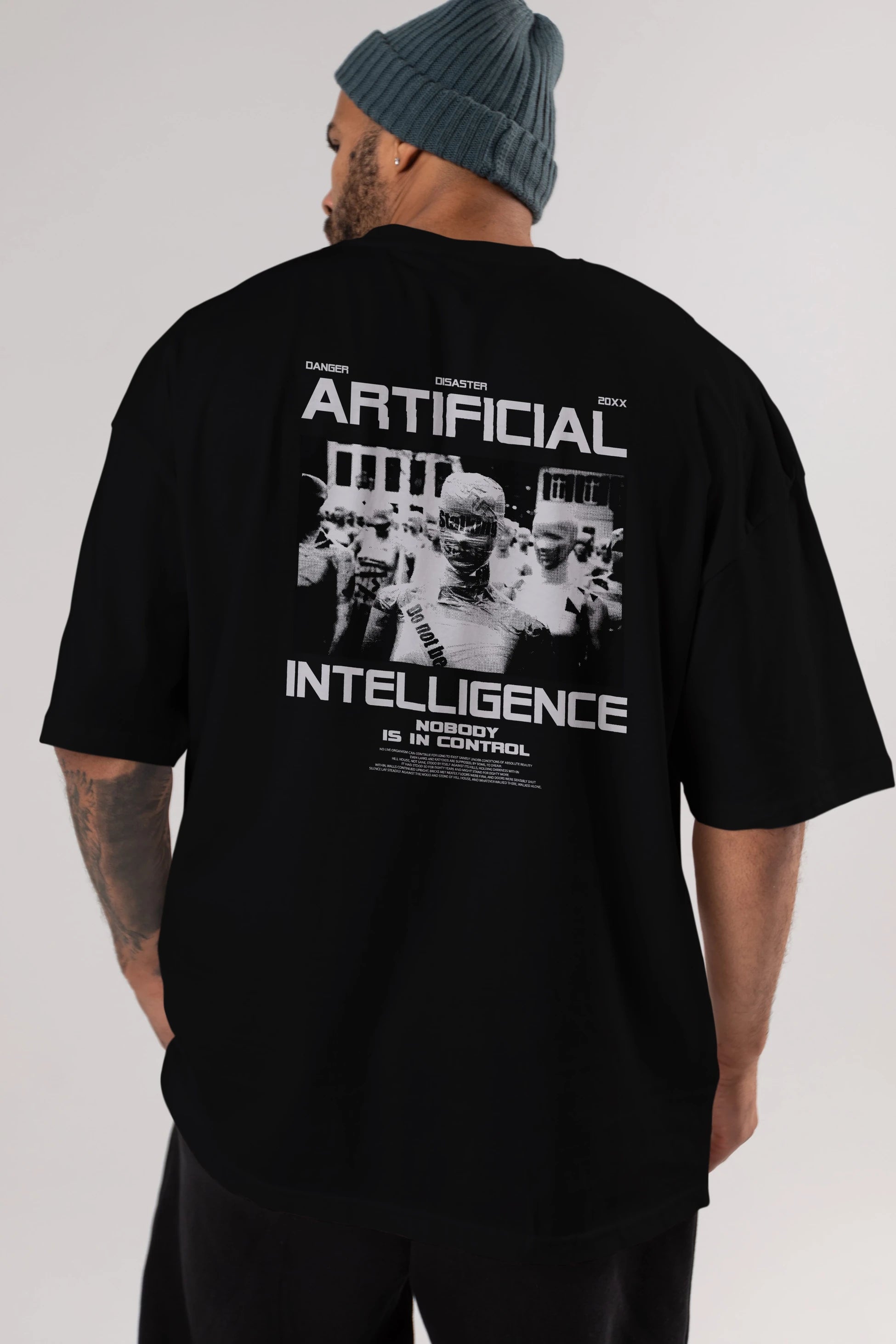 Artificial Intelligence Arka Baskılı Oversize t-shirt Erkek Kadın Unisex