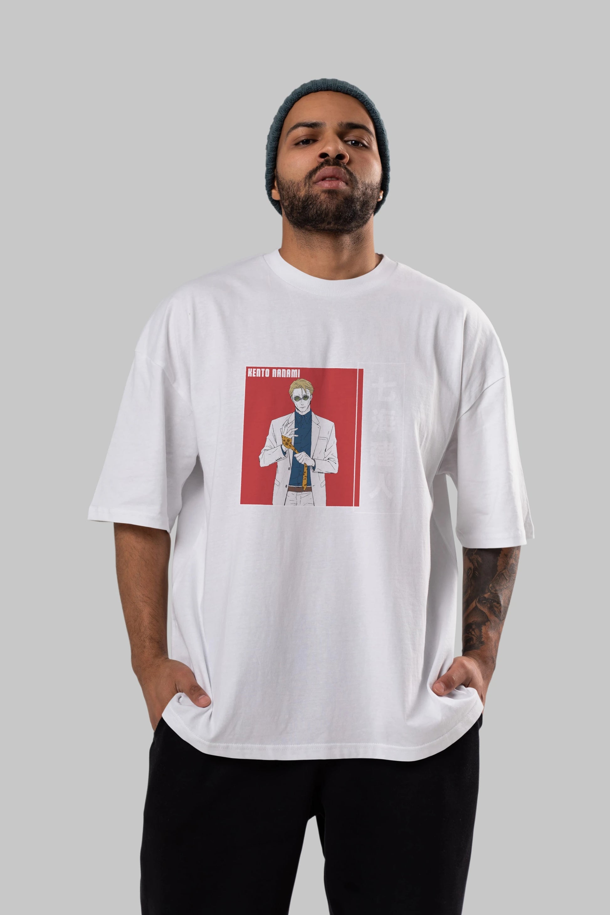 Kento Nanami 1 Anime Ön Baskılı Oversize t-shirt %100 pamuk Erkek Kadın Unisex