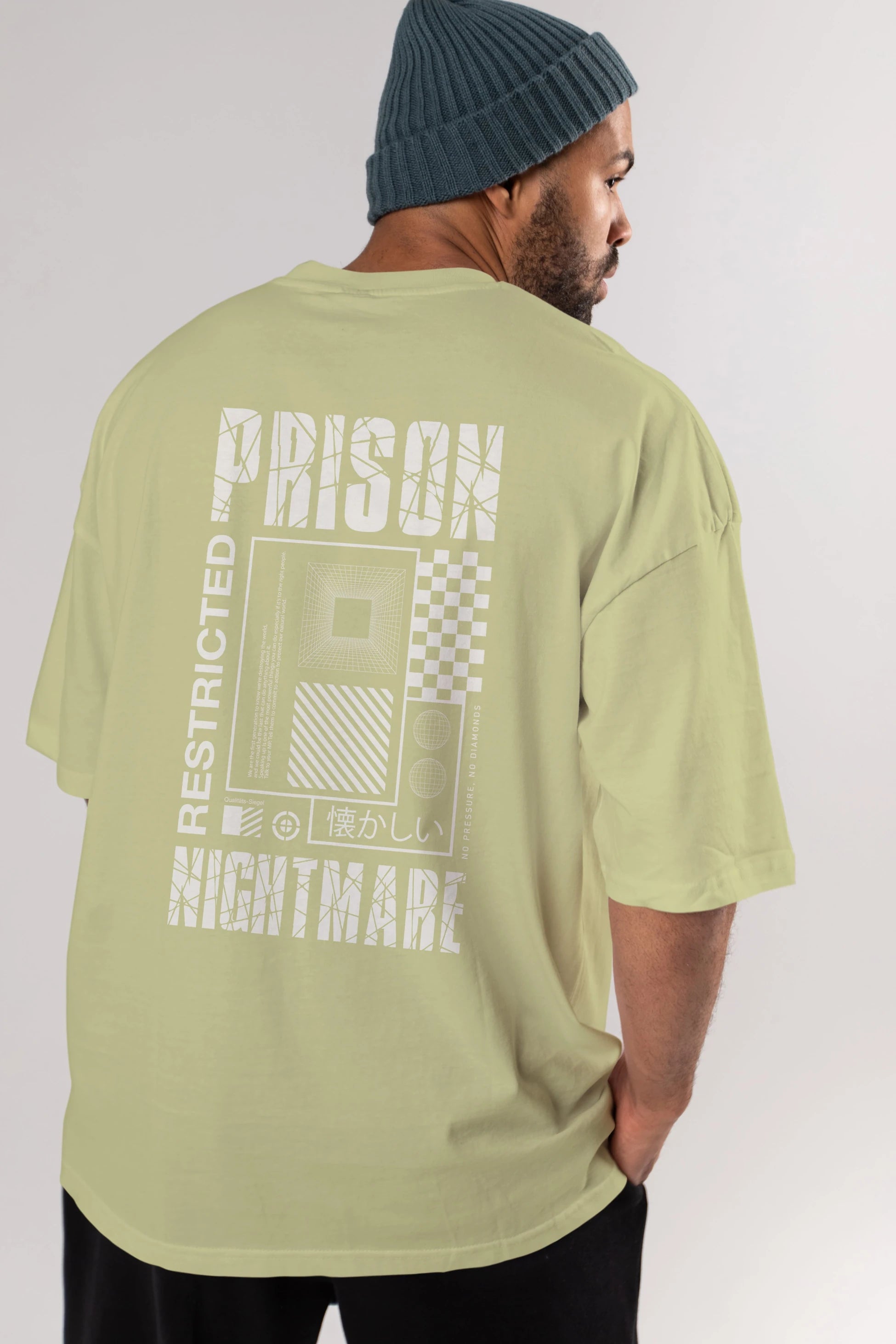 Prison Nightmare Arka Baskılı Oversize t-shirt Erkek Kadın Unisex