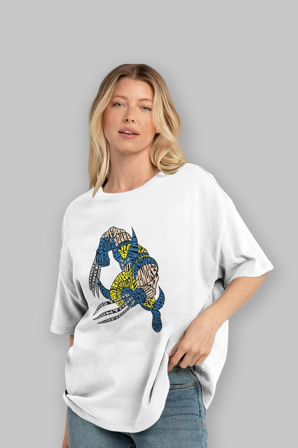 Logan Ön Baskılı Oversize t-shirt %100 pamuk Erkek Kadın Unisex