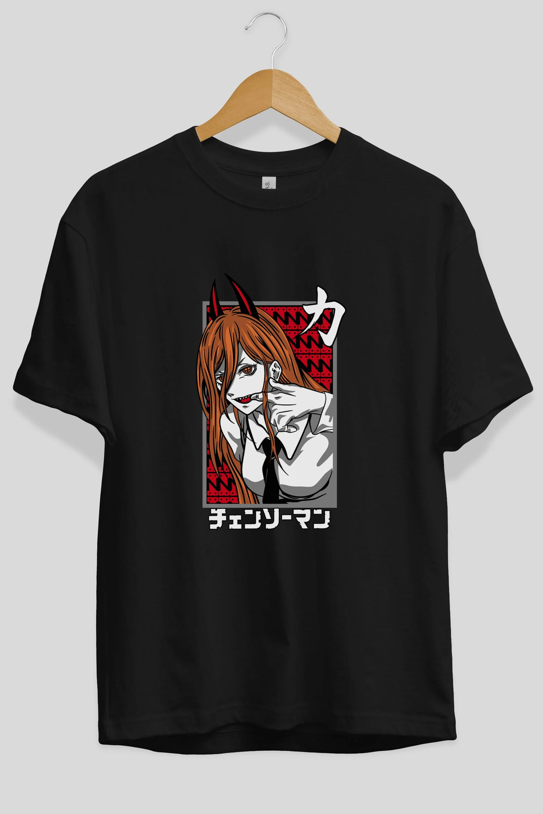 CHAINSAWMAN POWER Anime Ön Baskılı Oversize t-shirt %100 pamuk Erkek Kadın Unisex