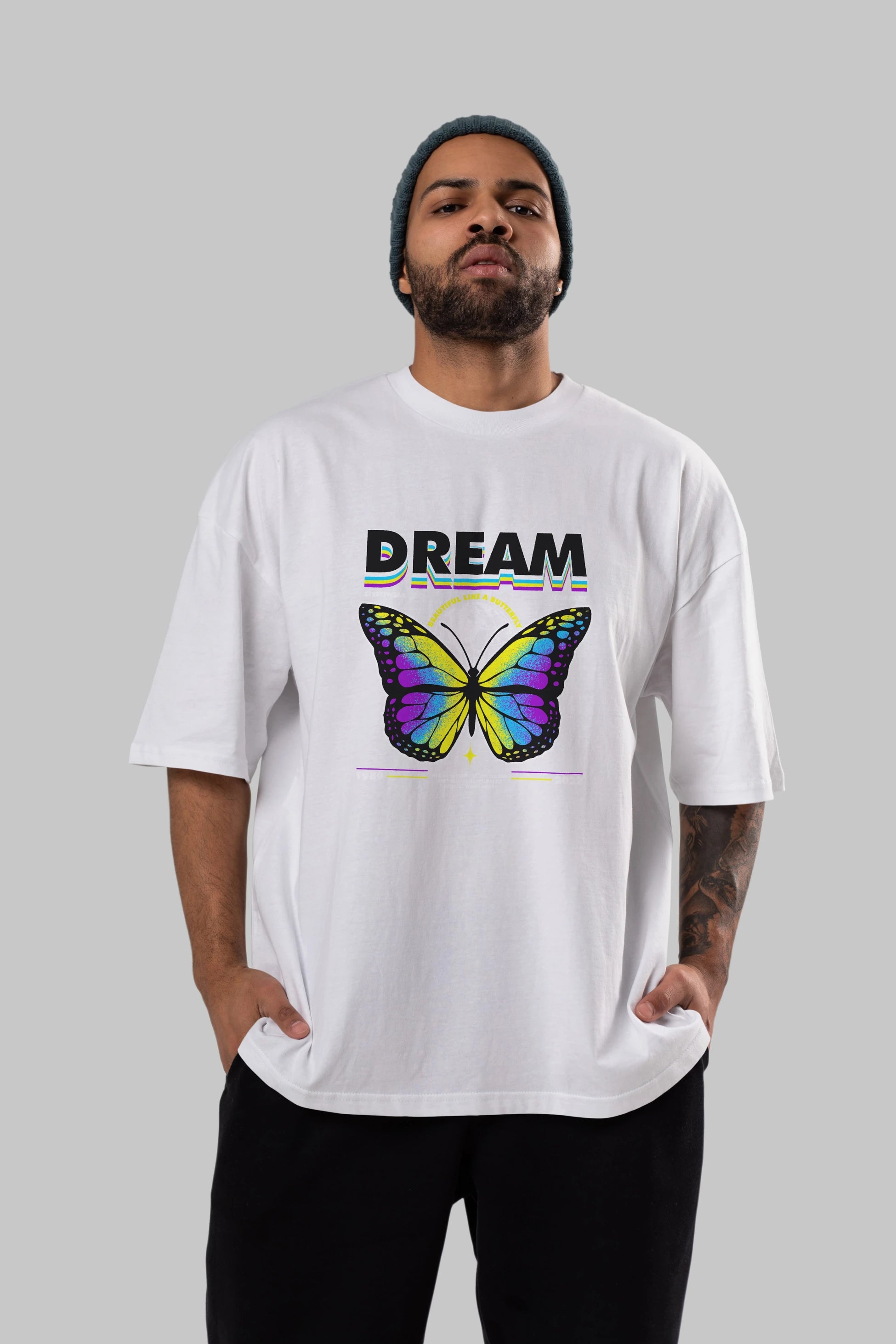 Dream Company Ön Baskılı Oversize t-shirt Erkek Kadın Unisex