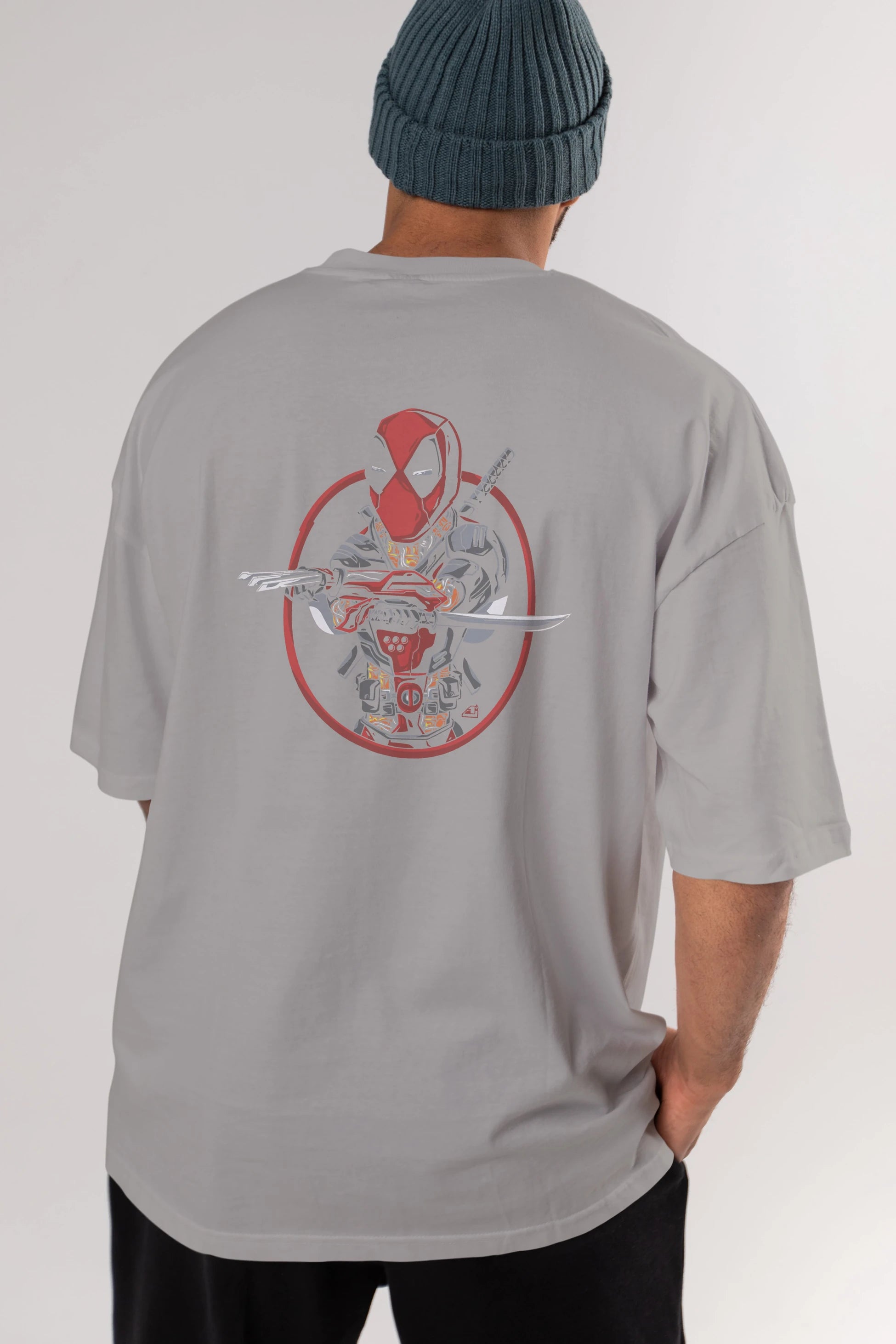 Deadpool (5) Arka Baskılı Oversize t-shirt Erkek Kadın Unisex %100 Pamuk Bisiklet Yaka tişort