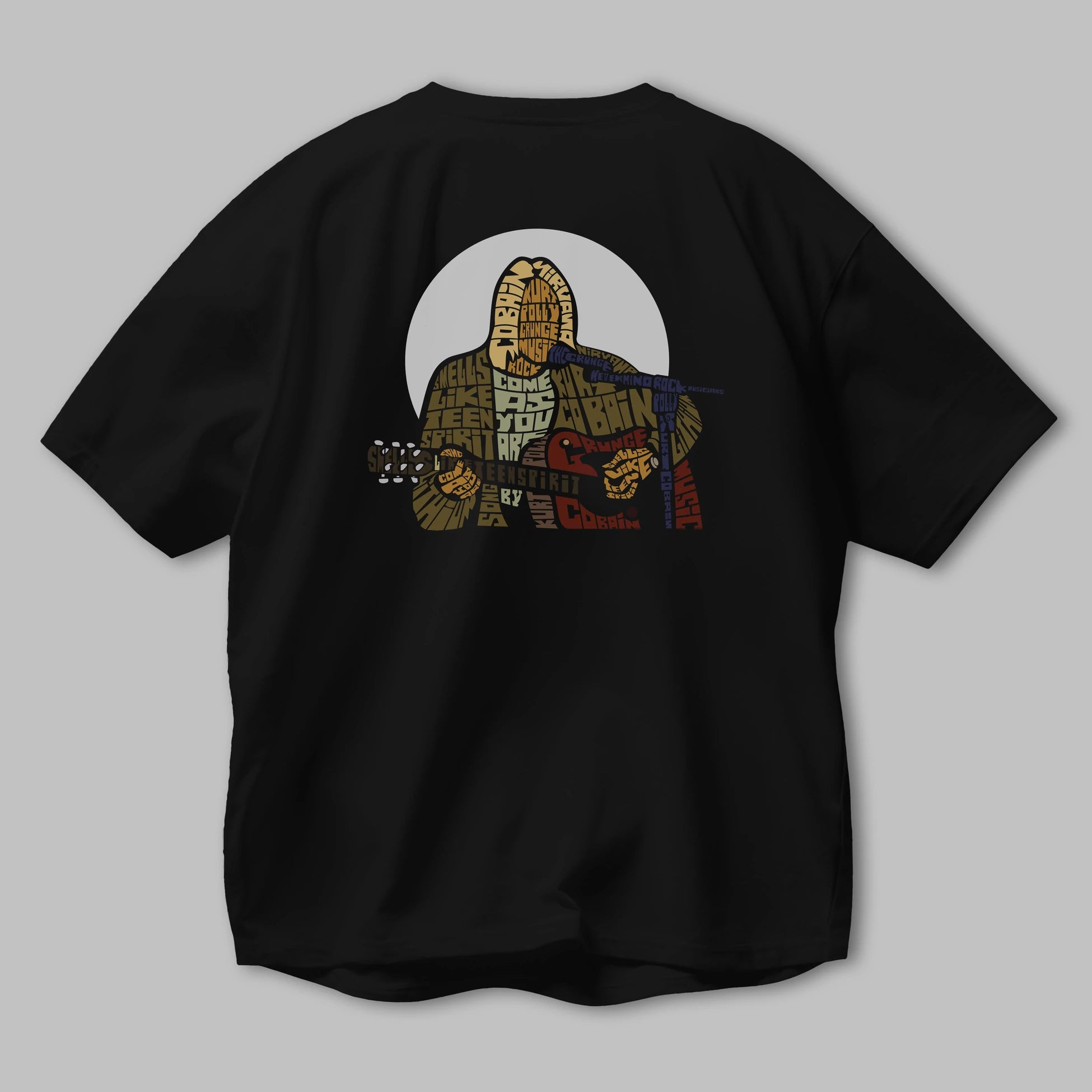 Kurt Cobain Arka Baskılı Oversize t-shirt %100 pamuk Erkek Kadın Unisex