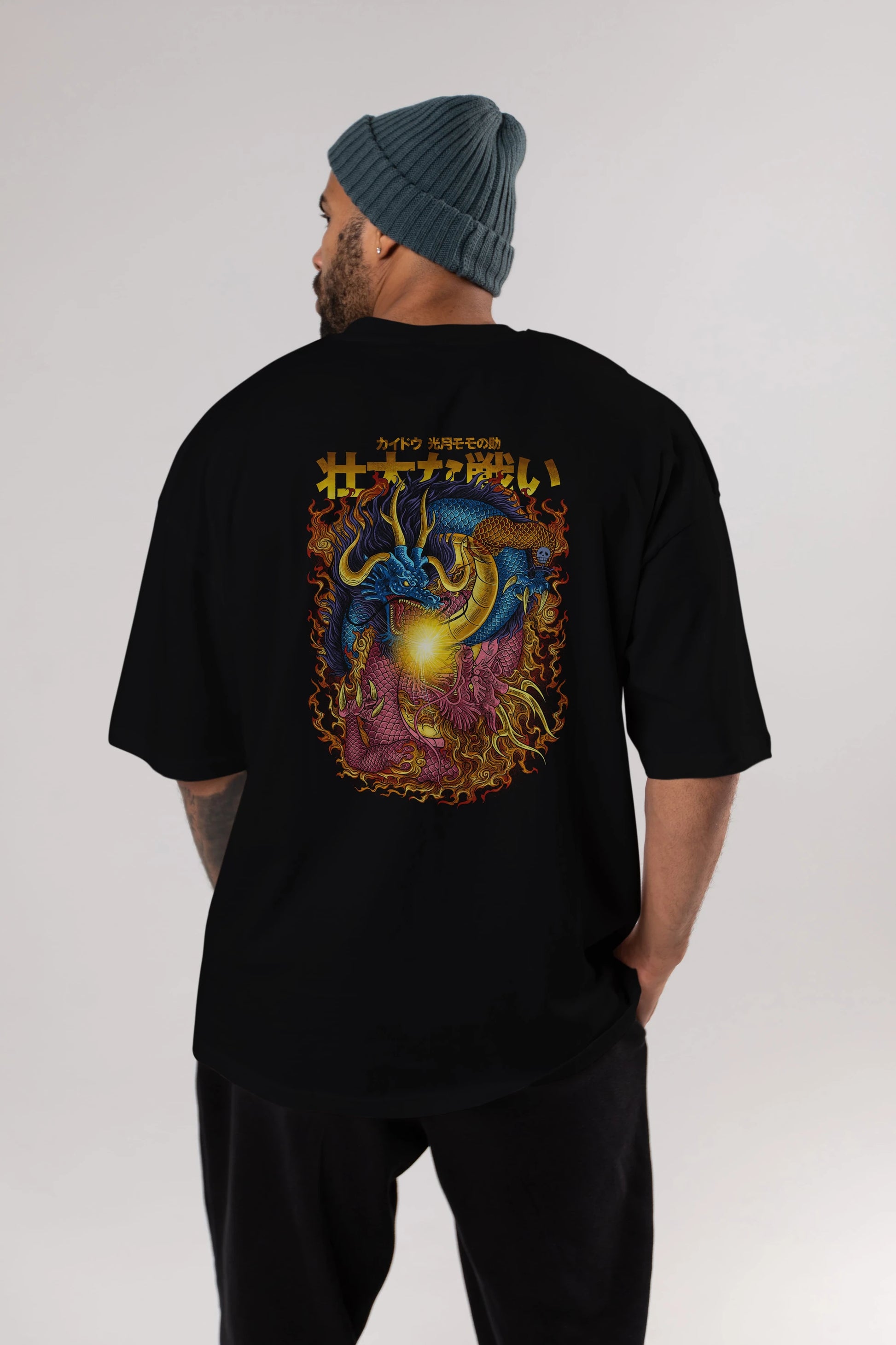 ONE PIECE (4) Anime Arka Baskılı Oversize t-shirt Erkek Kadın Unisex