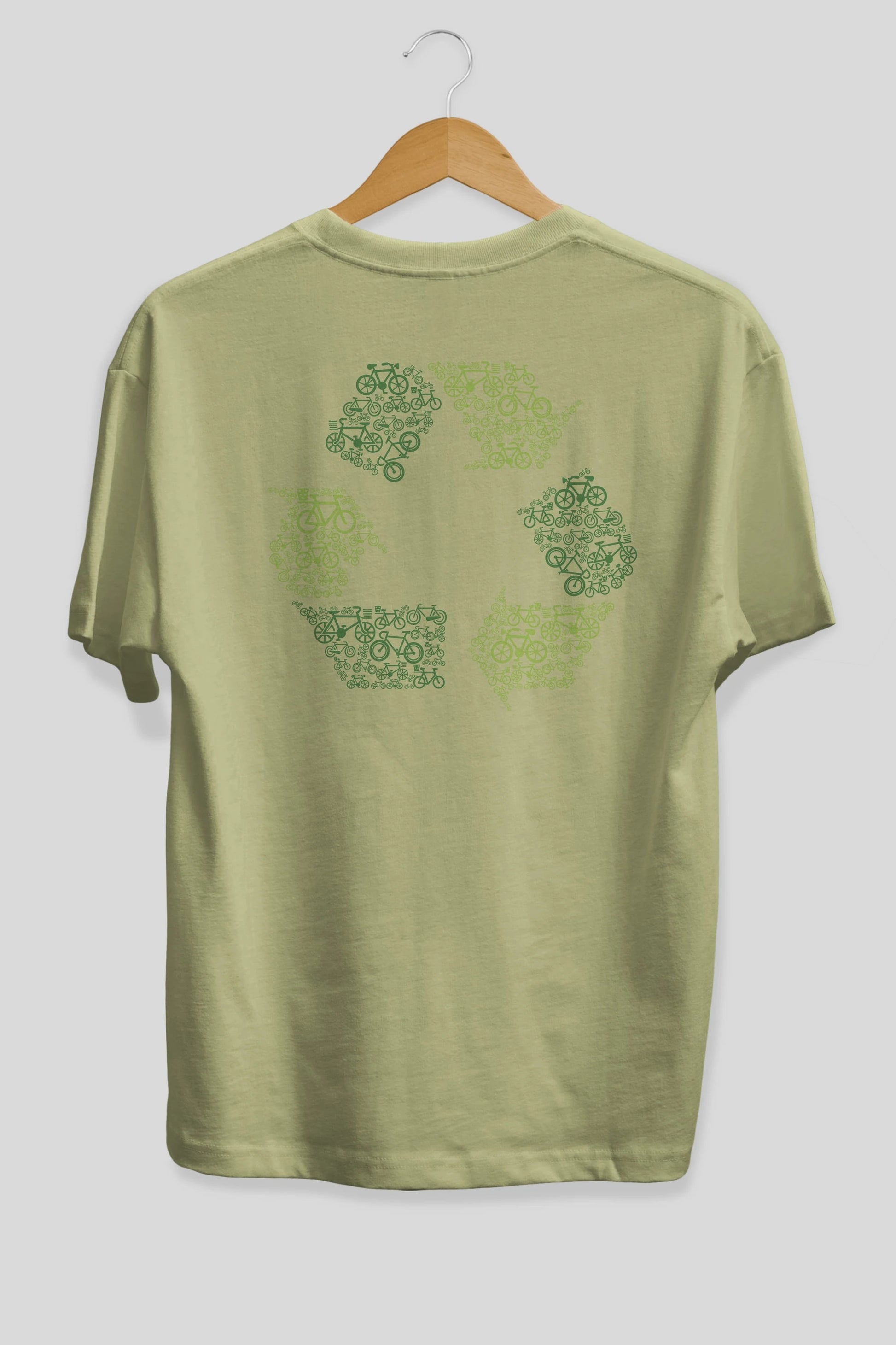 Recycling Arka Baskılı Oversize t-shirt %100 pamuk Erkek Kadın Unisex
