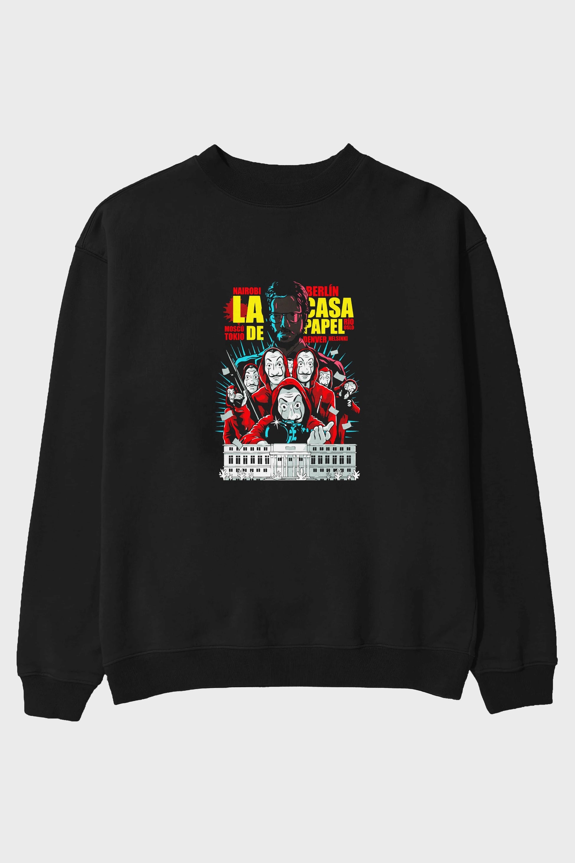 La Casa De Papel (6) Ön Baskılı Oversize Sweatshirt Erkek Kadın Unisex
