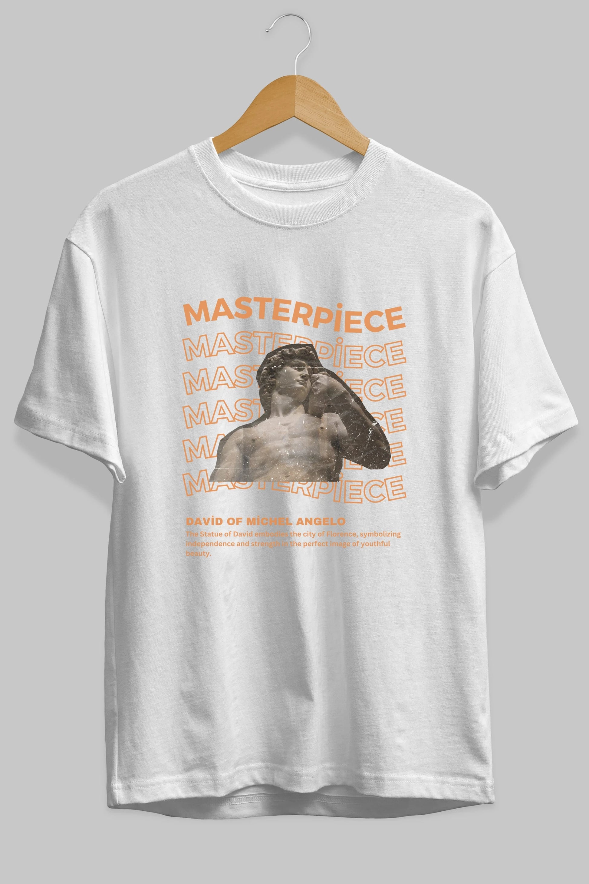 Masterpiece Yazılı Ön Baskılı Oversize t-shirt Erkek Kadın Unisex
