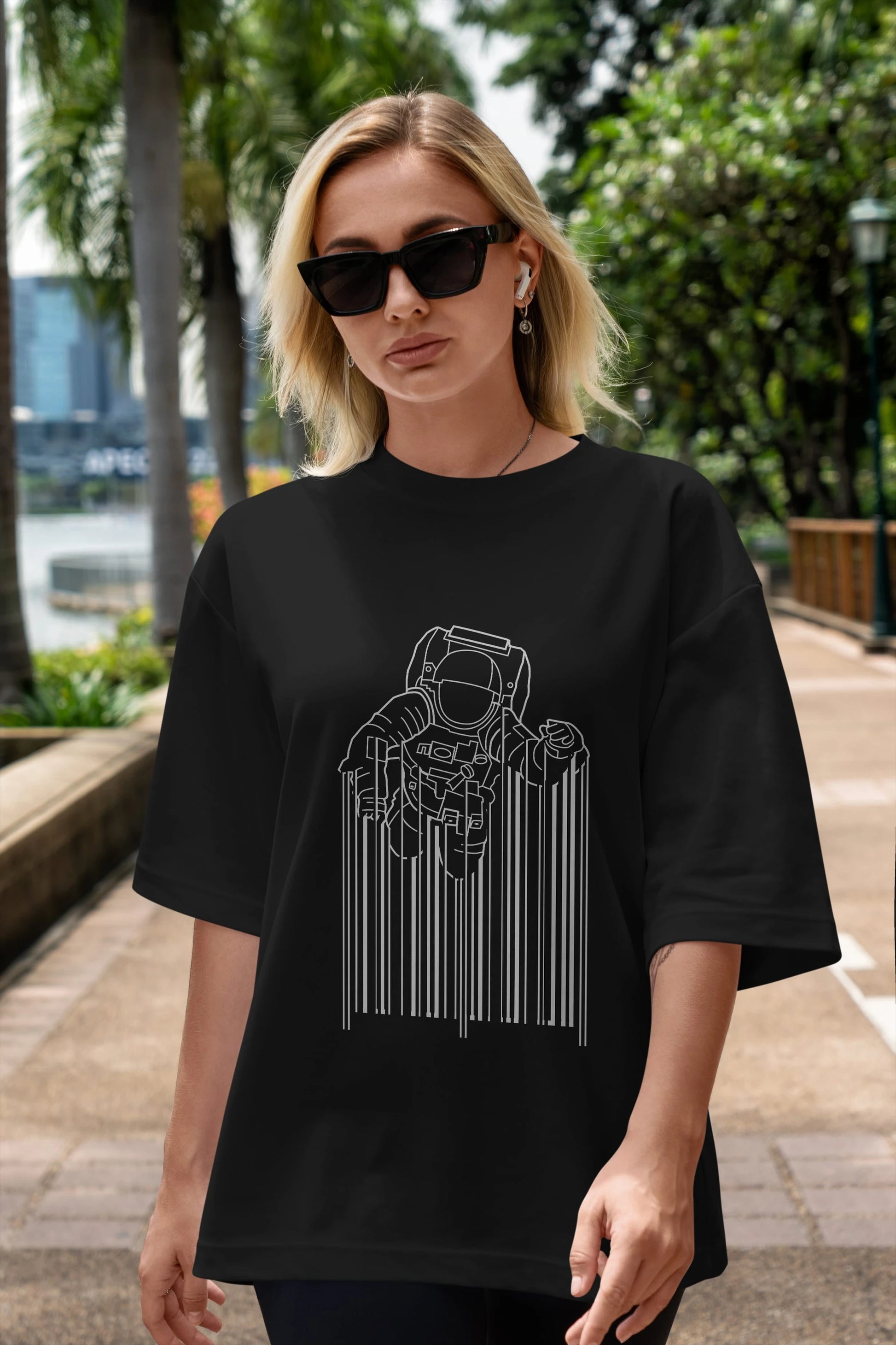 Astrocode Ön Baskılı Oversize t-shirt %100 pamuk Erkek Kadın Unisex
