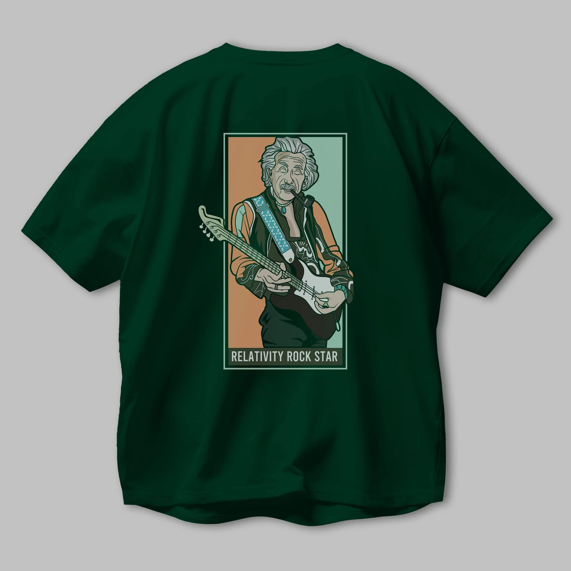 Jimmy Einstein Arka Baskılı Oversize t-shirt Erkek Kadın Unisex %100 Pamuk tişort