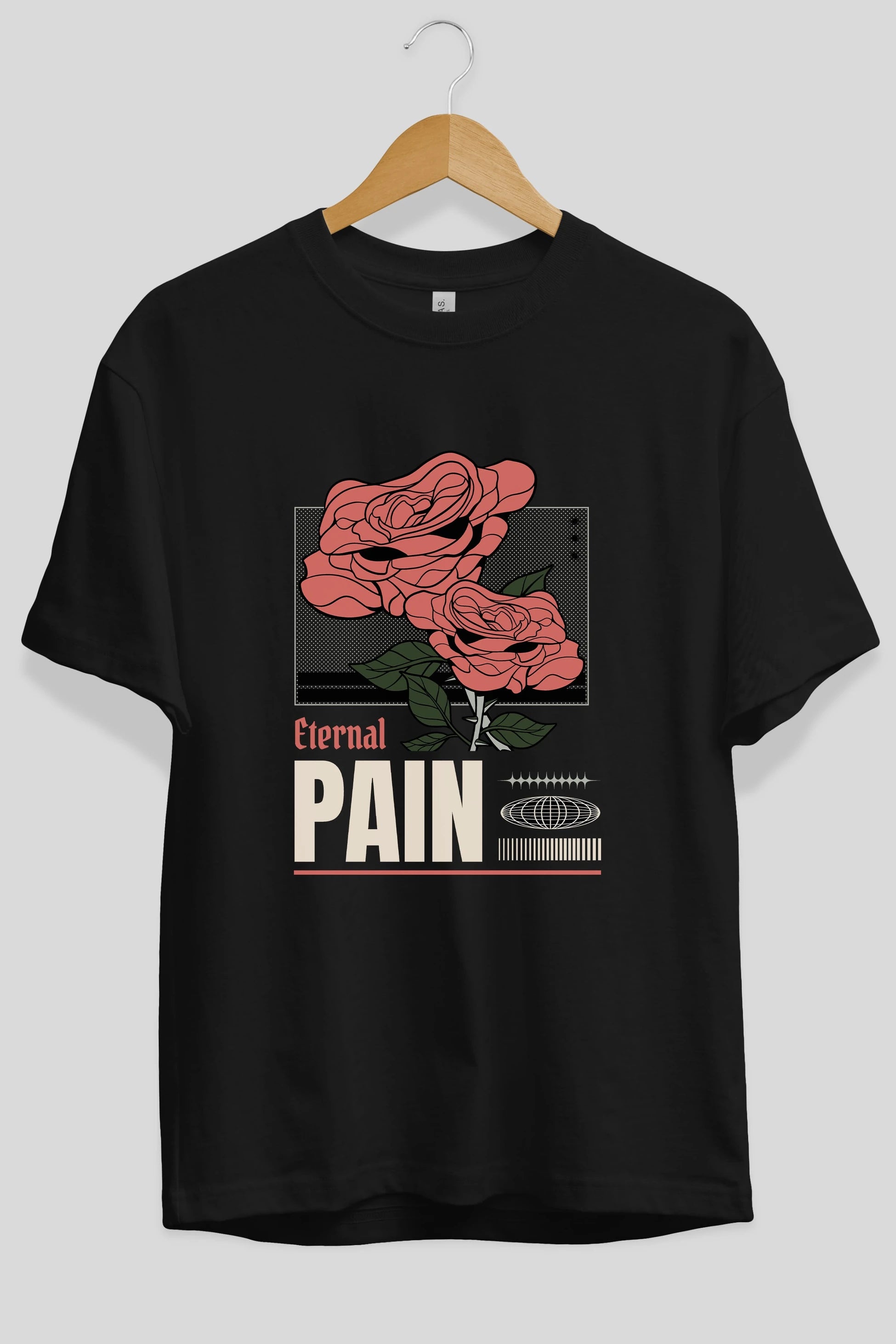 Eternal Pain Ön Baskılı Oversize t-shirt Erkek Kadın Unisex