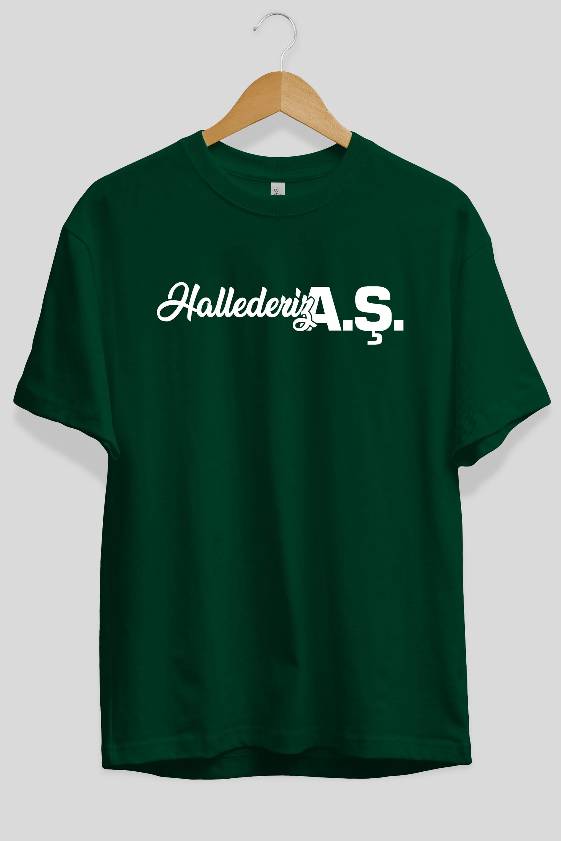 Hallederiz A.Ş Ön Baskılı Oversize t-shirt %100 pamuk Erkek Kadın Unisex