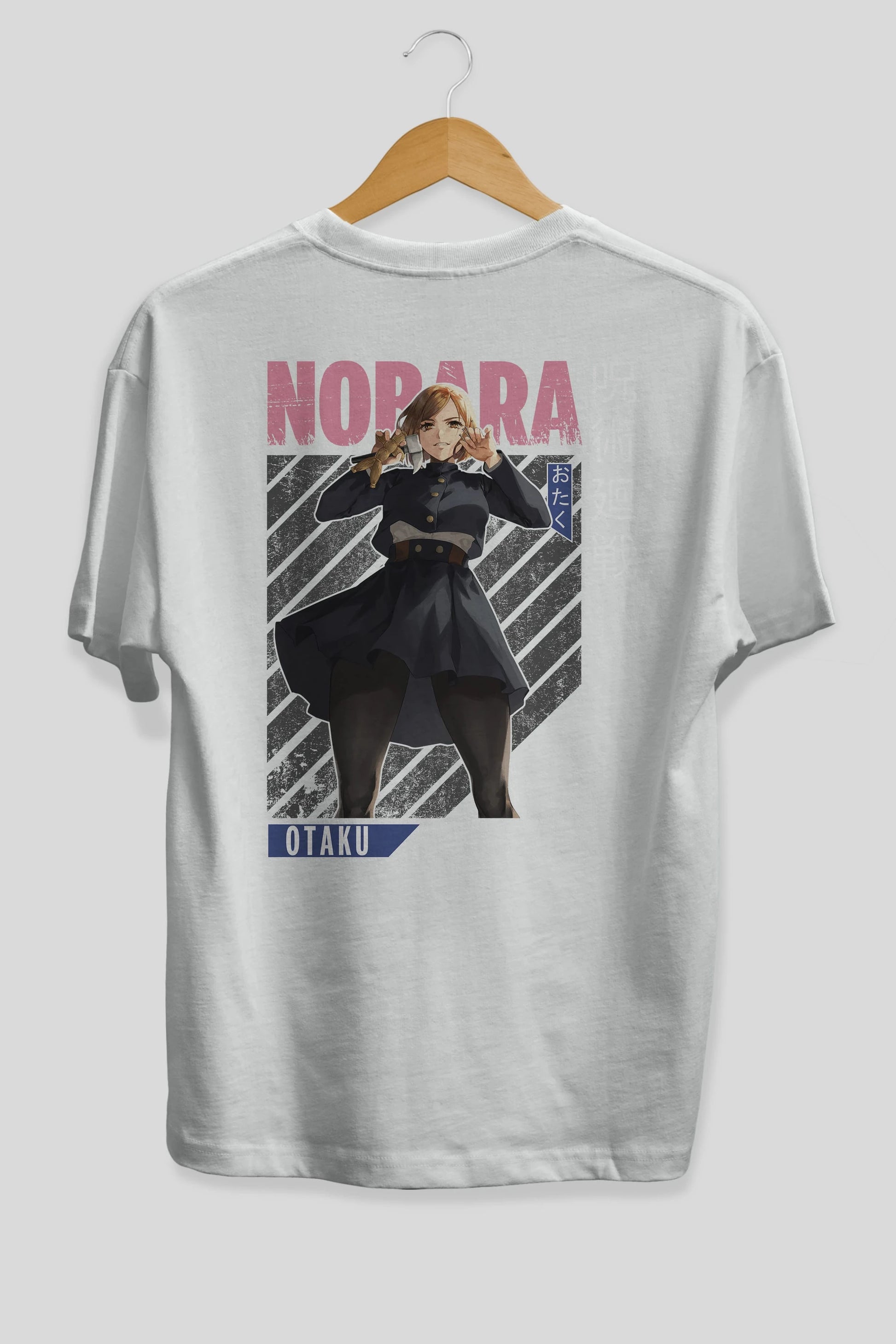 Nobara Kugisaki 4 Anime Arka Baskılı Oversize t-shirt Erkek Kadın Unisex