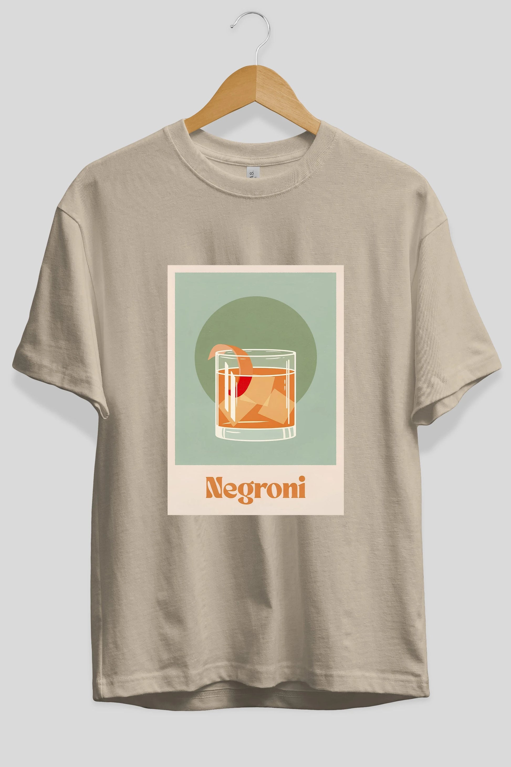 Negroni 5 Ön Baskılı Oversize t-shirt Erkek Kadın Unisex %100 Pamuk Bisiklet Yaka tişort