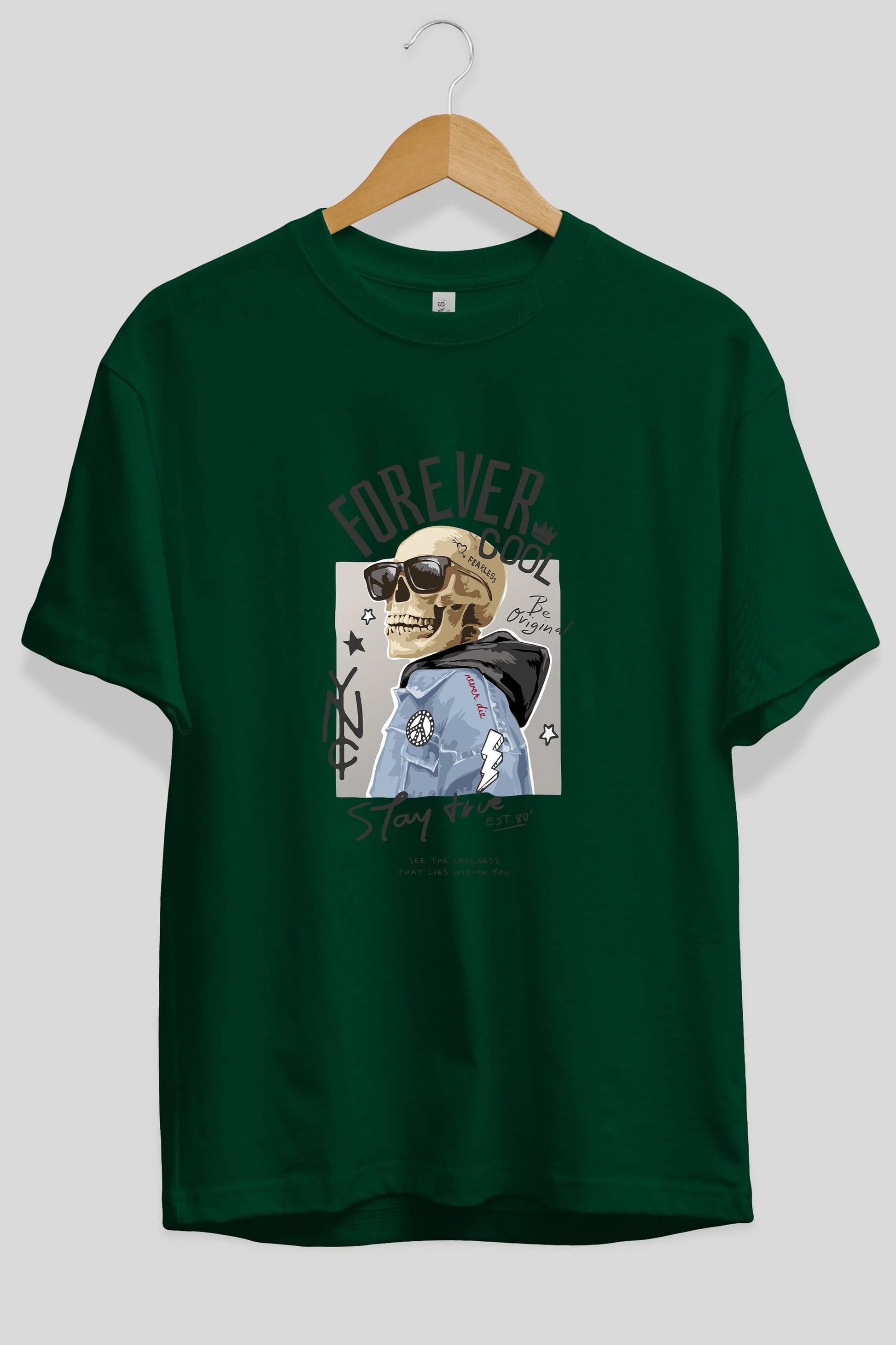 Teddy Bear Forever Cool Ön Baskılı Oversize t-shirt Erkek Kadın Unisex %100 Pamuk