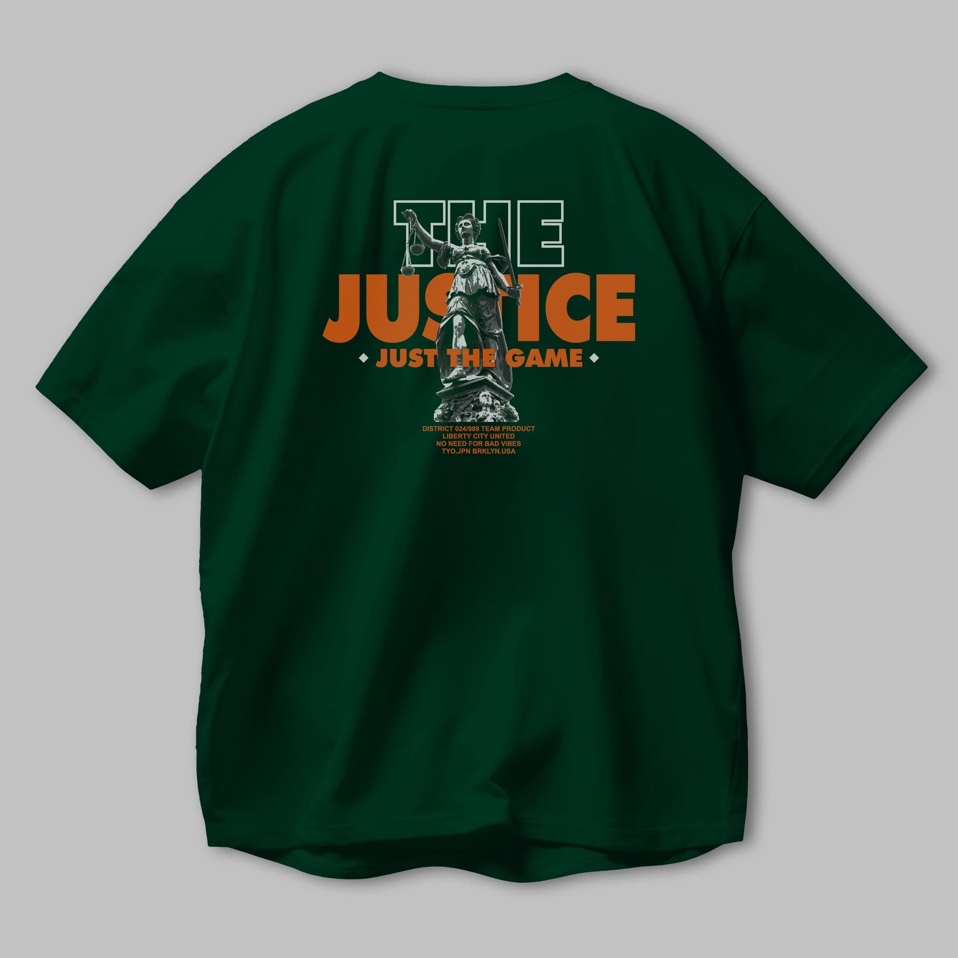 The Justice Arka Baskılı Oversize t-shirt Erkek Kadın Unisex
