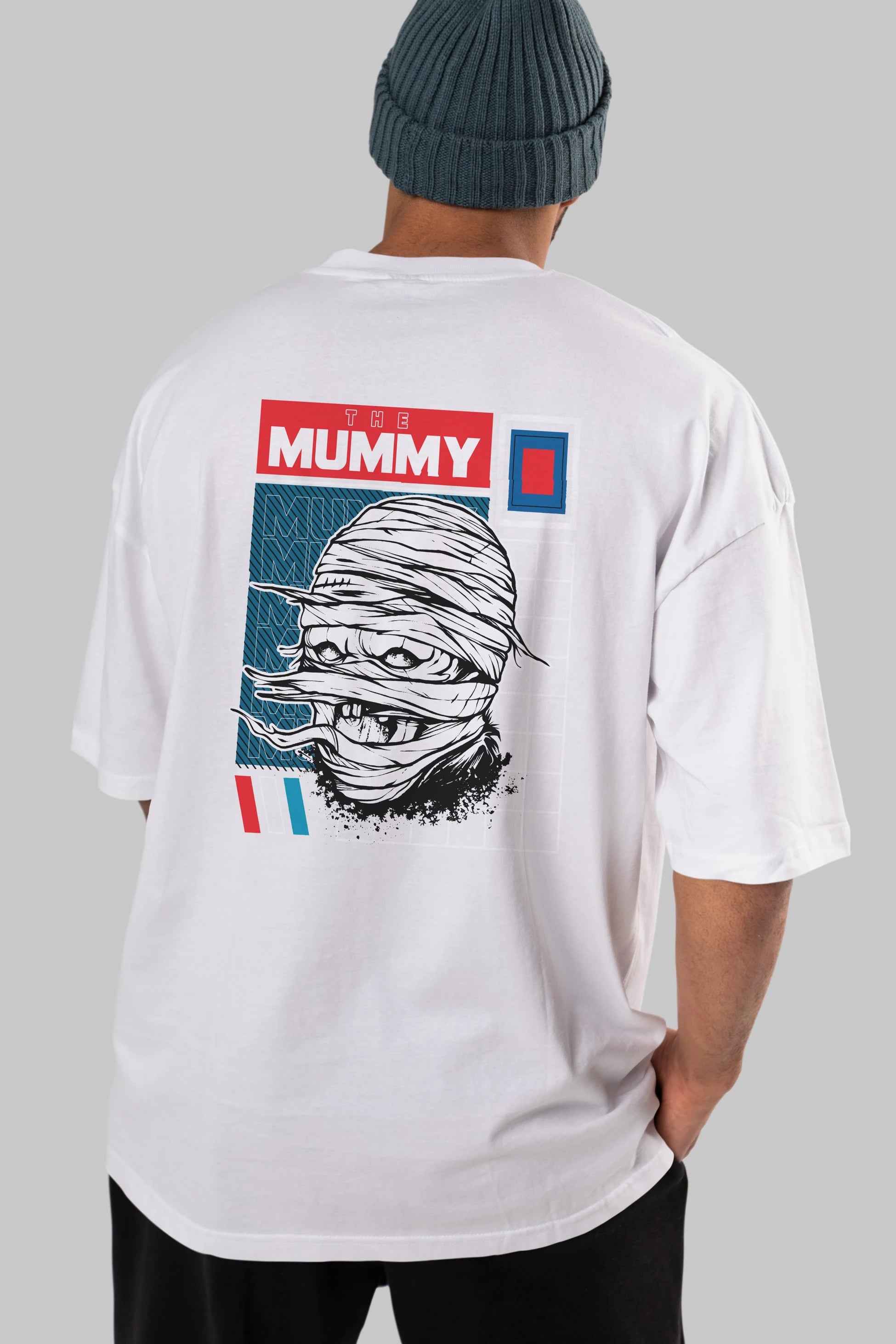 The Mummy Arka Baskılı Oversize t-shirt Erkek Kadın Unisex