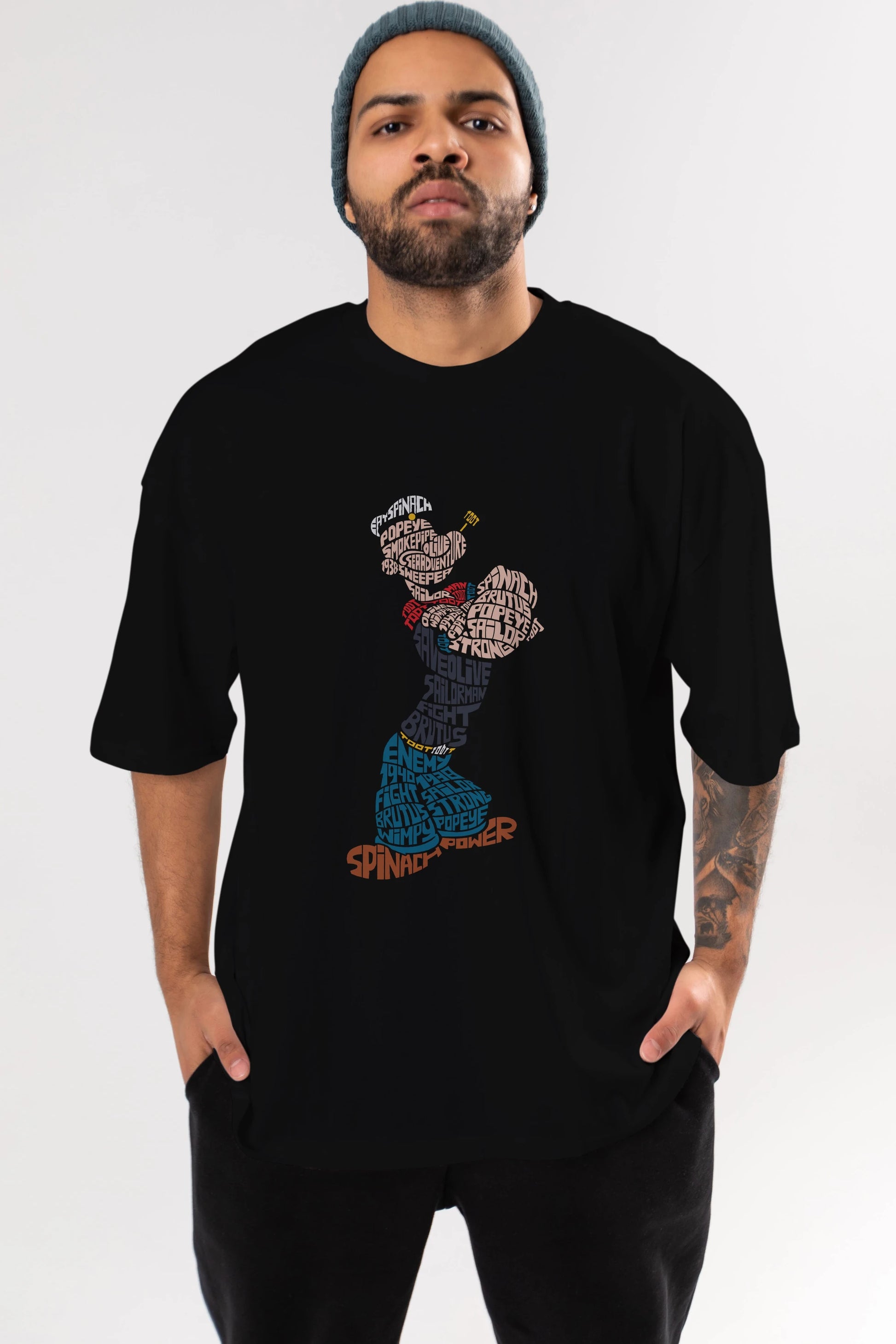 Sailorman Ön Baskılı Oversize t-shirt %100 pamuk Erkek Kadın Unisex