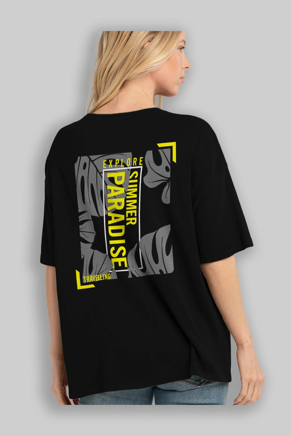 Explore Summer Arka Baskılı Oversize t-shirt Erkek Kadın Unisex
