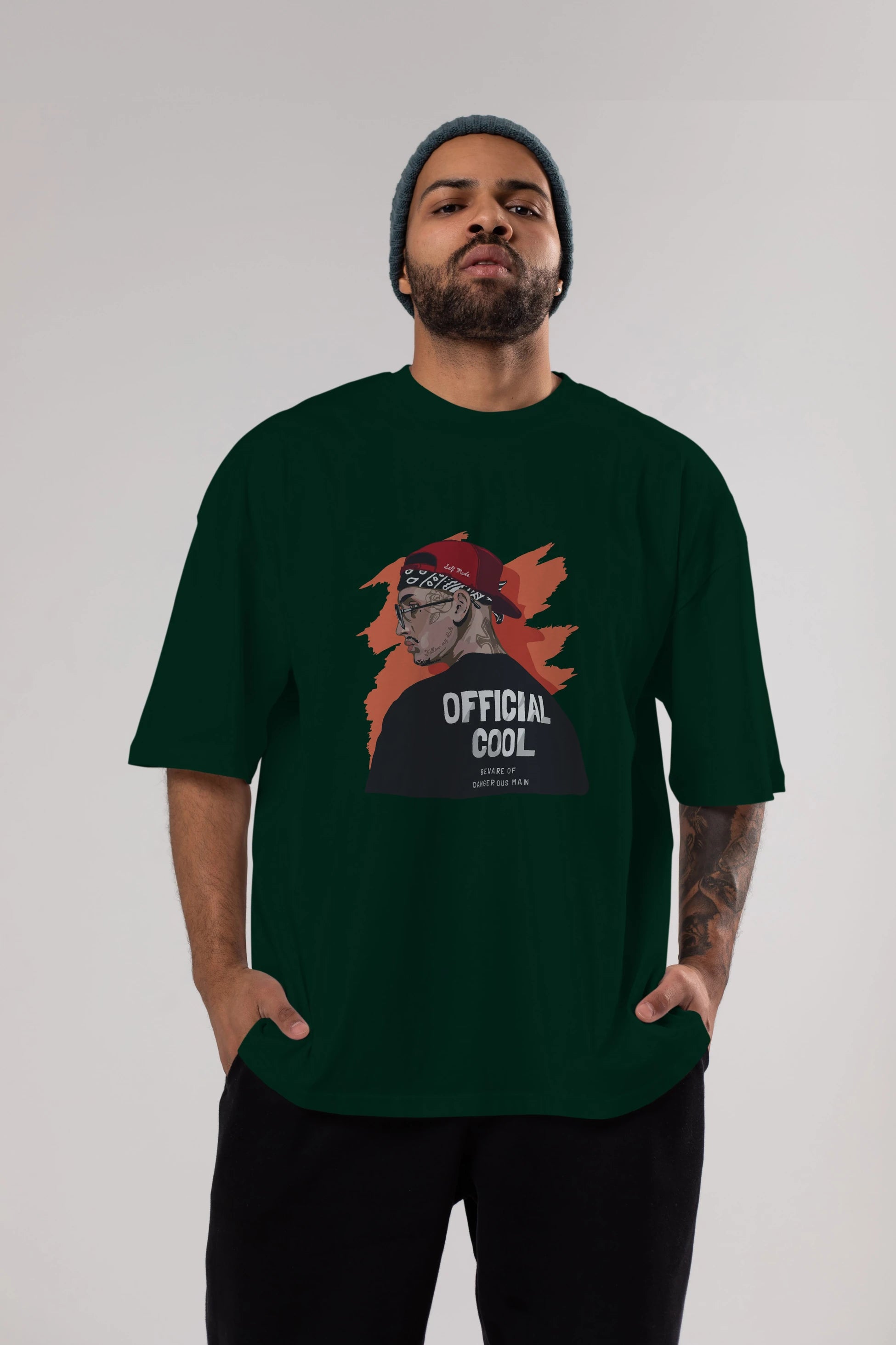 Official Cool Ön Baskılı Oversize t-shirt Erkek Kadın Unisex
