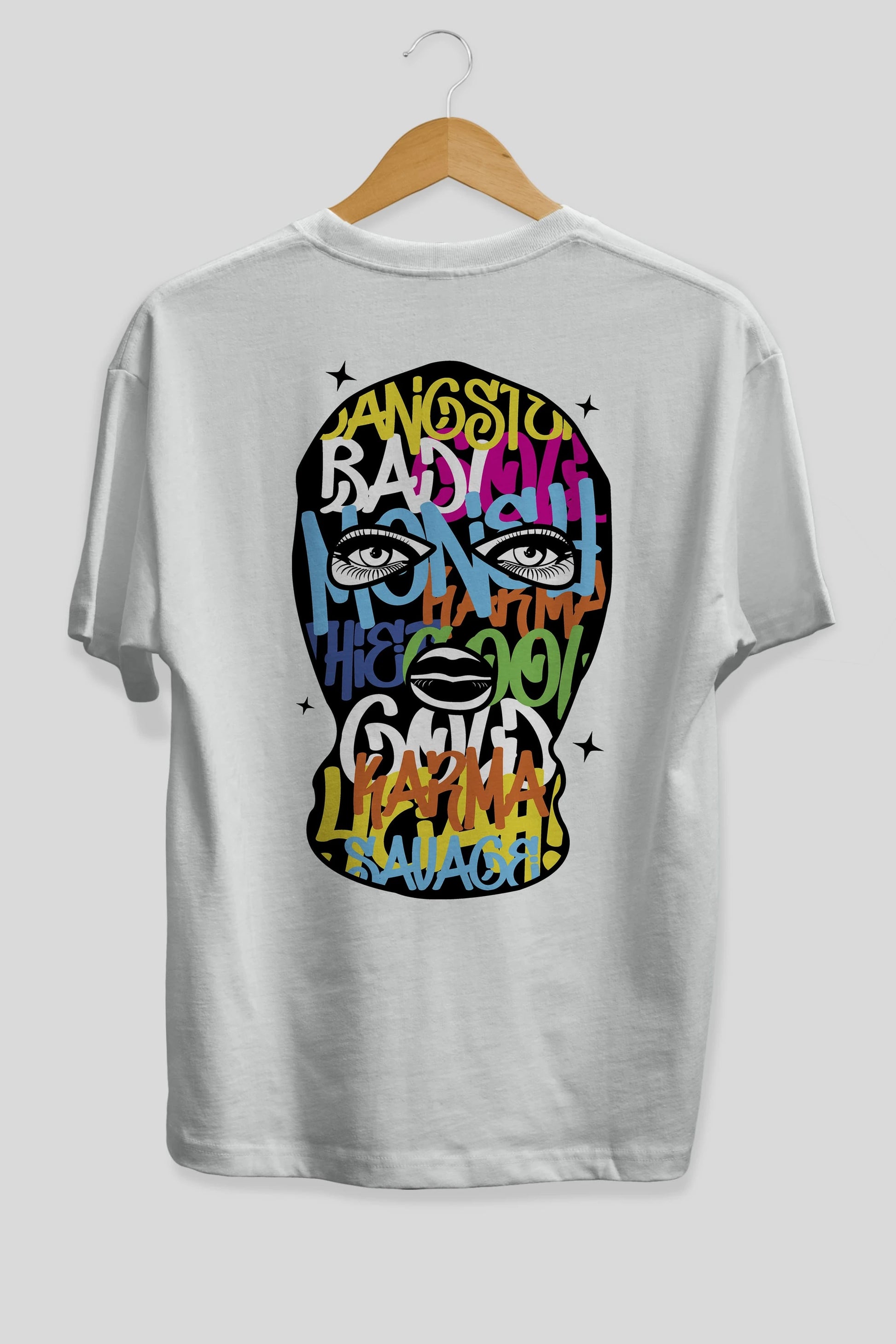 Karma Savage Arka Baskılı Oversize t-shirt Erkek Kadın Unisex