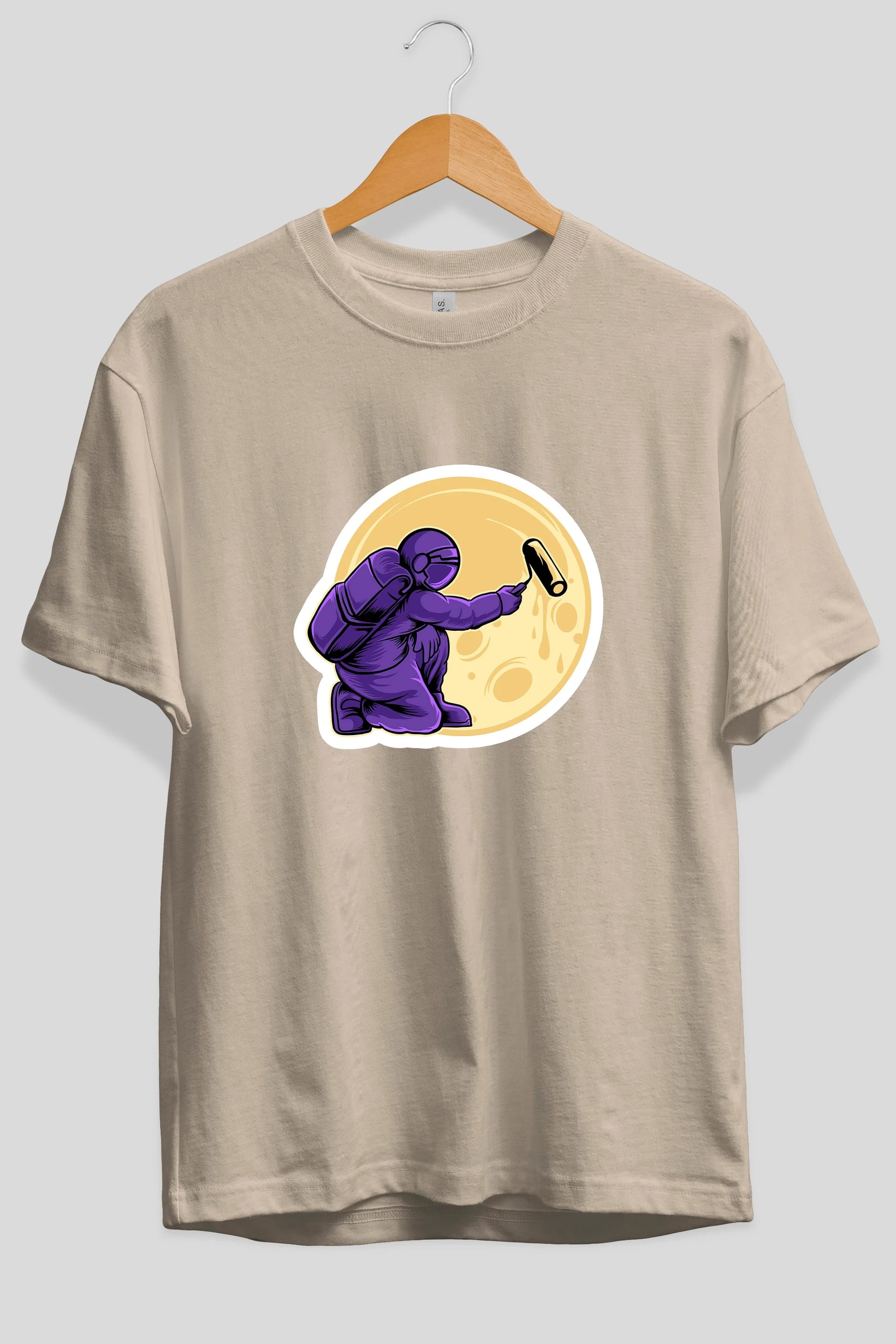 Astropaint Sticker Ön Baskılı Oversize t-shirt Erkek Kadın Unisex