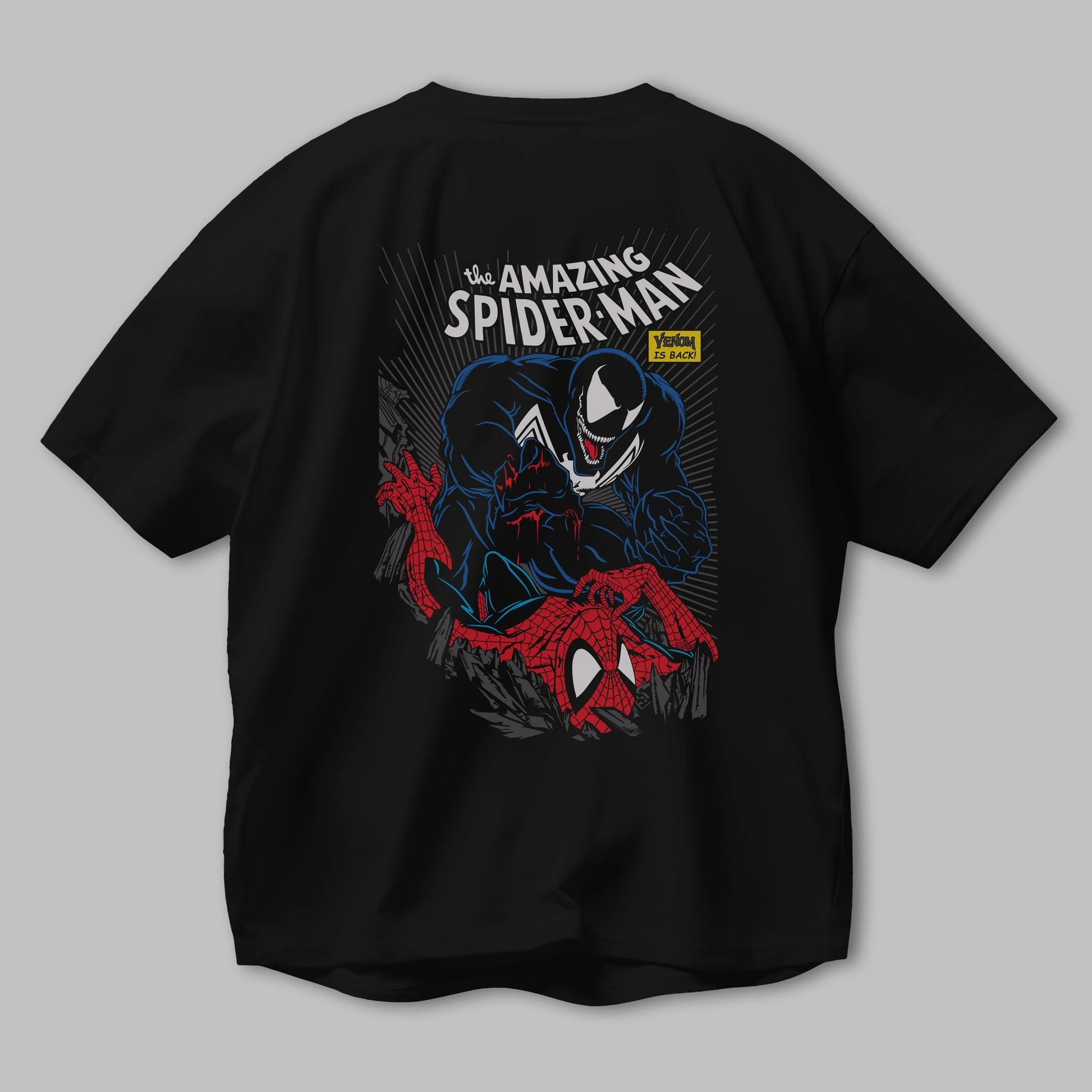 Venom (19) Arka Baskılı Oversize t-shirt Erkek Kadın Unisex %100 Pamuk Bisiklet Yaka tişort