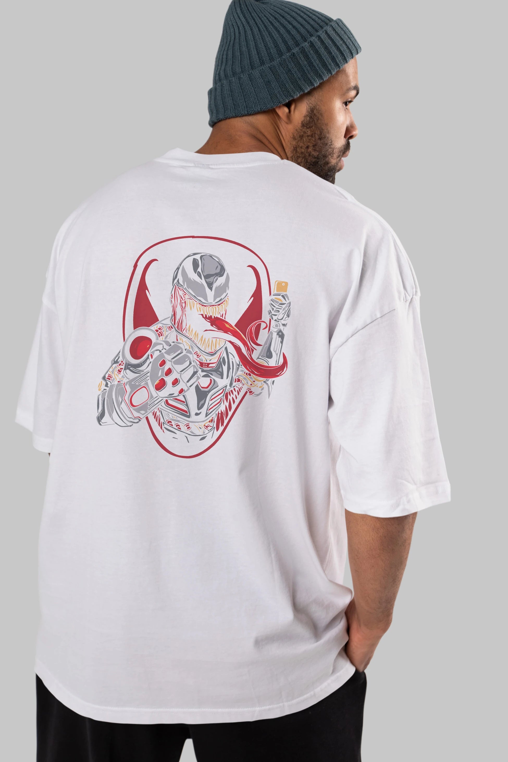 Venom (17) Arka Baskılı Oversize t-shirt Erkek Kadın Unisex %100 Pamuk Bisiklet Yaka tişort