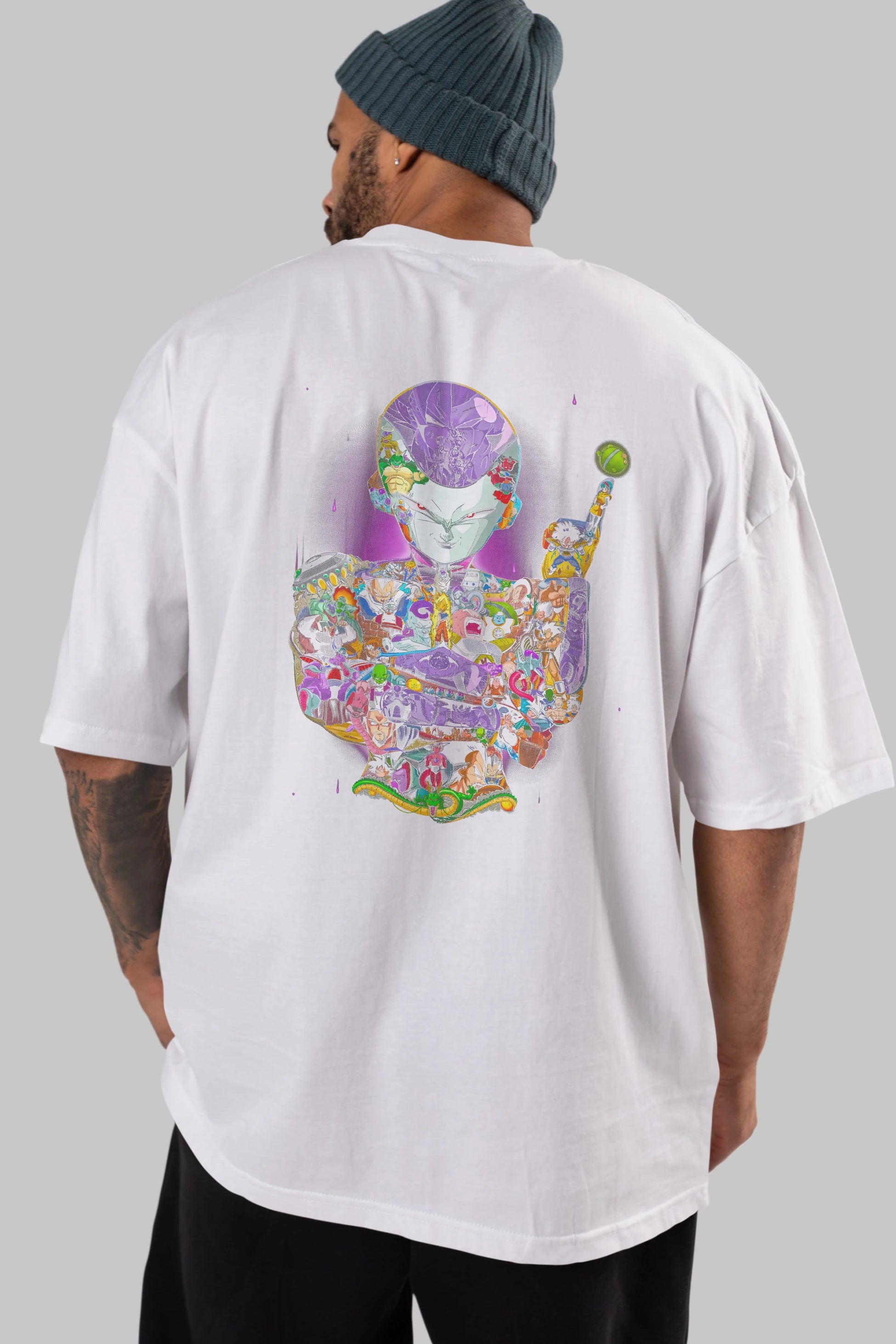 DRAGON BALL ART (4) Anime Arka Baskılı Oversize t-shirt Erkek Kadın Unisex