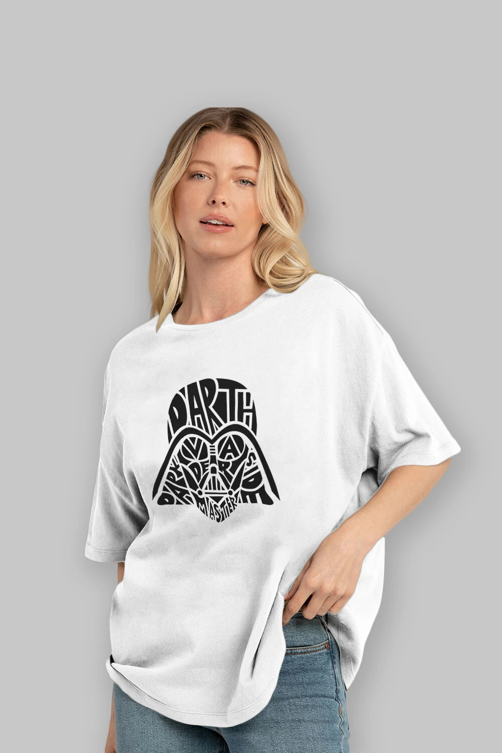 Darth Vader Ön Baskılı Oversize t-shirt %100 pamuk Erkek Kadın Unisex