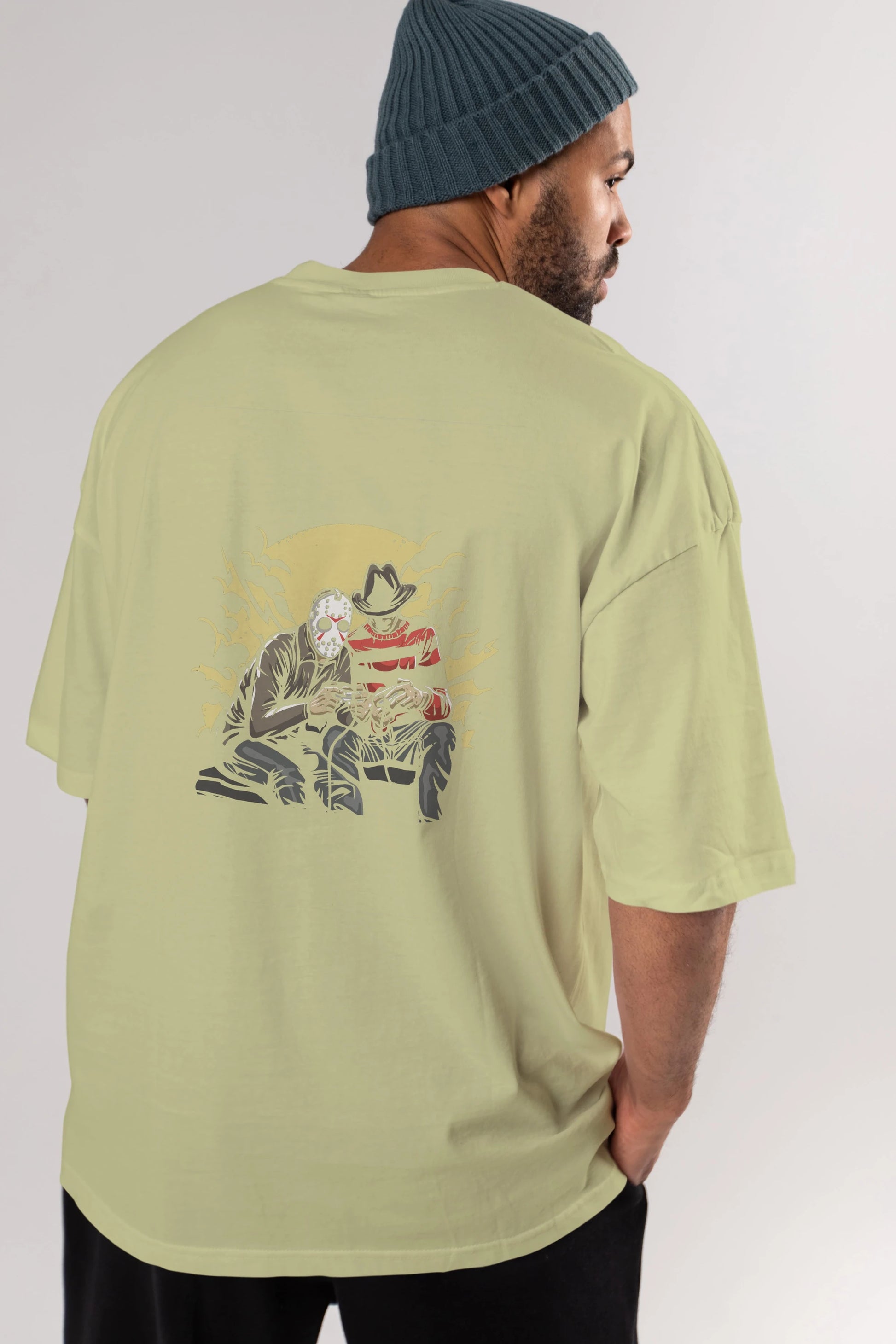 Dark Gamers Arka Baskılı Oversize t-shirt Erkek Kadın Unisex %100 Pamuk