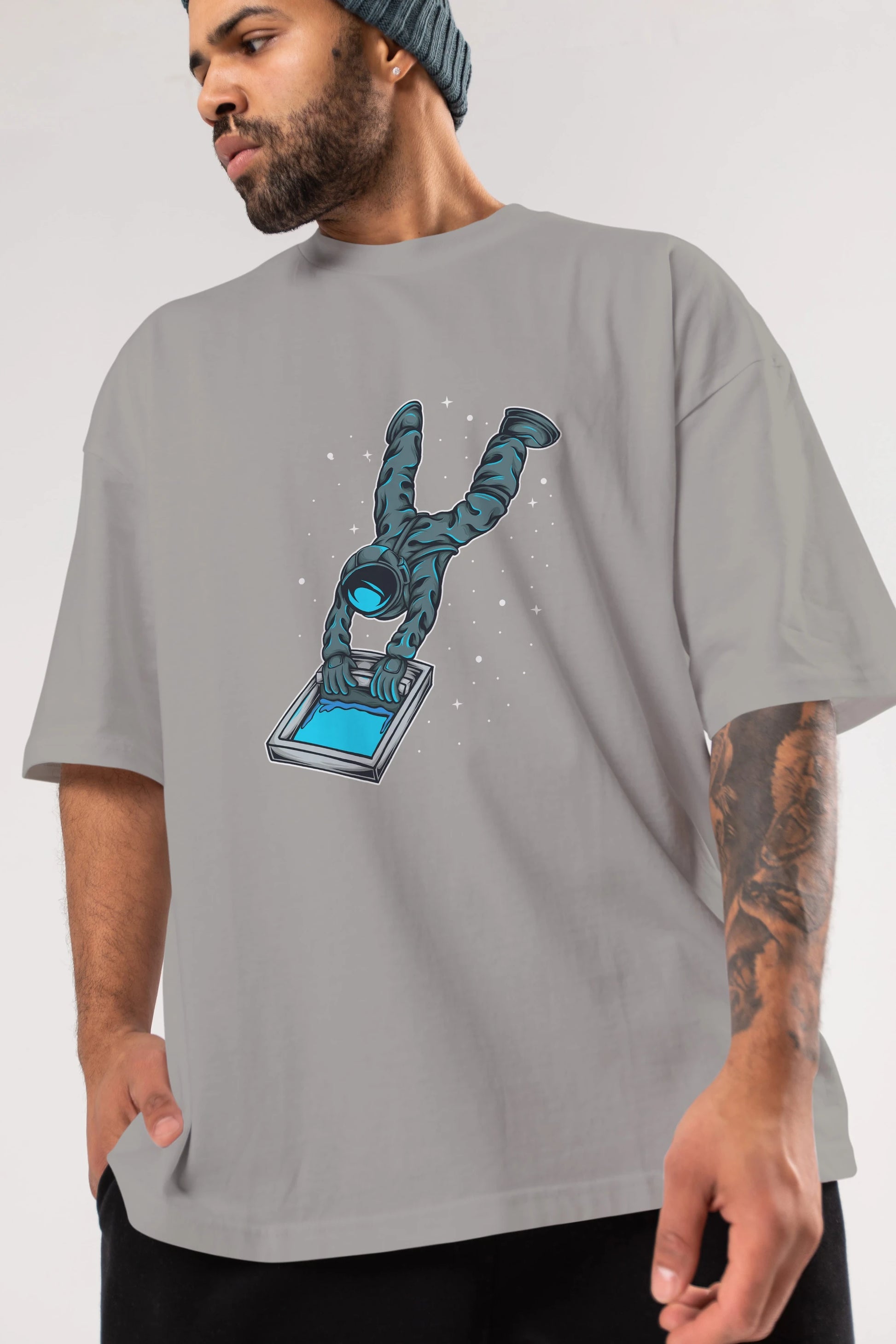 Astroscreen Ön Baskılı Oversize t-shirt Erkek Kadın Unisex