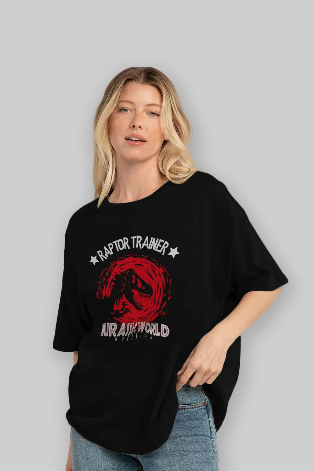 Jurassic Park (3) Ön Baskılı Oversize t-shirt Erkek Kadın Unisex %100 Pamuk Bisiklet Yaka tişort