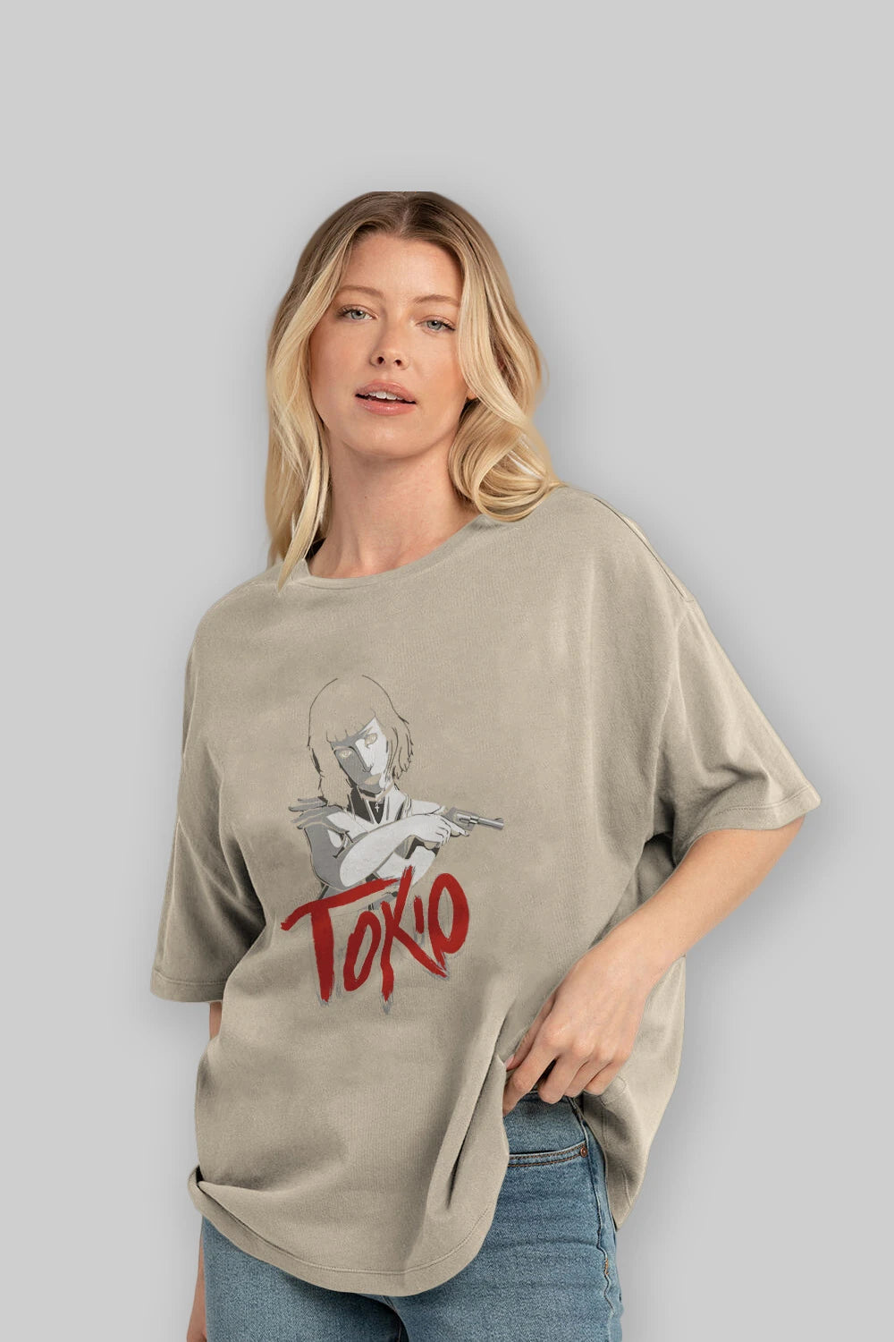 La Casa De Papel (10) Ön Baskılı Oversize t-shirt Erkek Kadın Unisex %100 Pamuk Bisiklet Yaka tişort