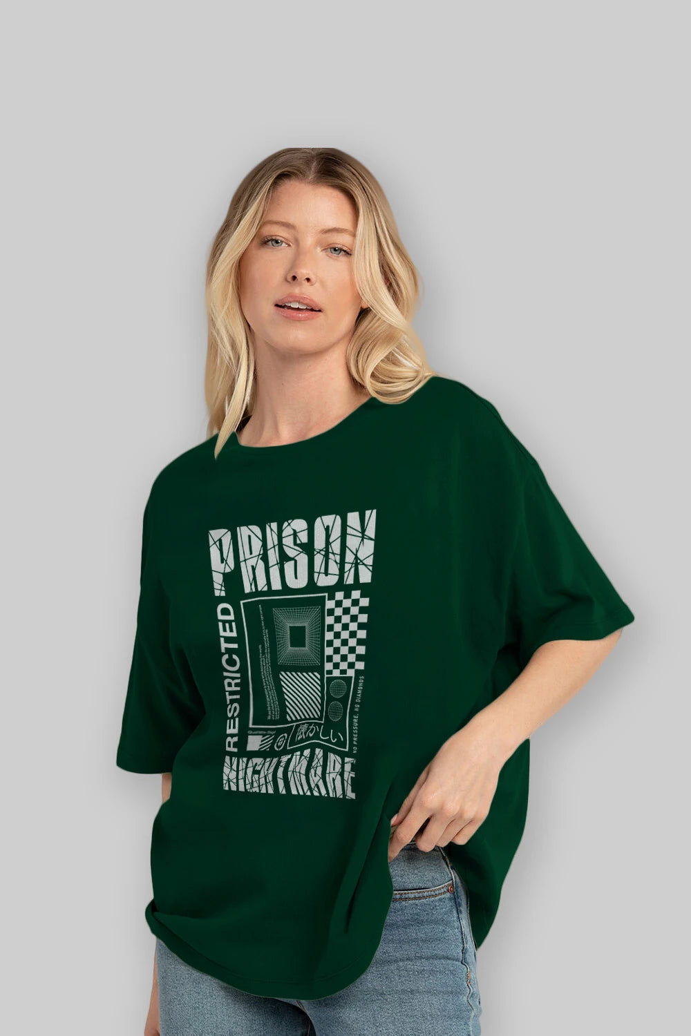 Prison Nightmare Ön Baskılı Oversize t-shirt Erkek Kadın Unisex