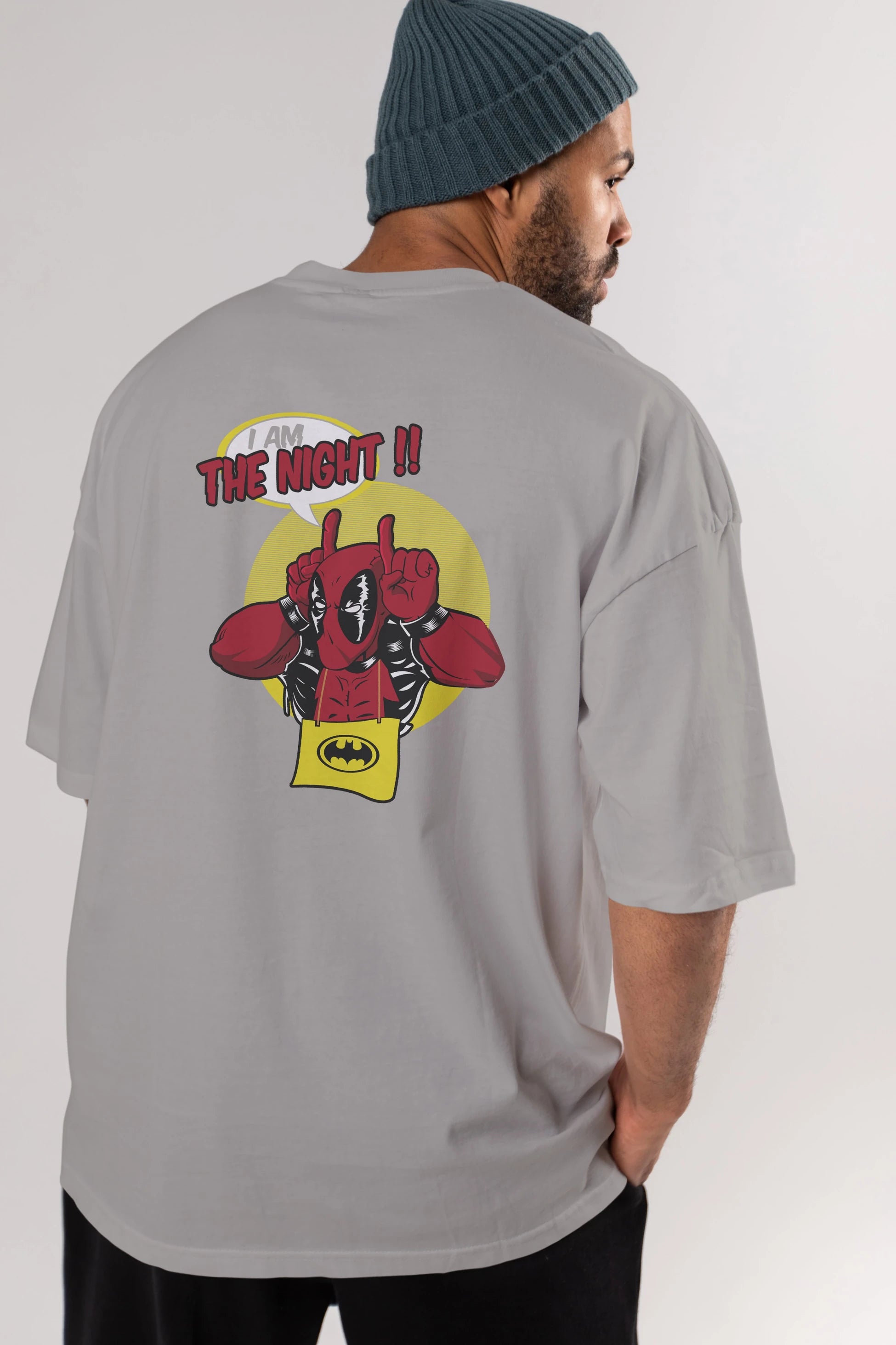 Deadpool (1) Arka Baskılı Oversize t-shirt Erkek Kadın Unisex %100 Pamuk Bisiklet Yaka tişort