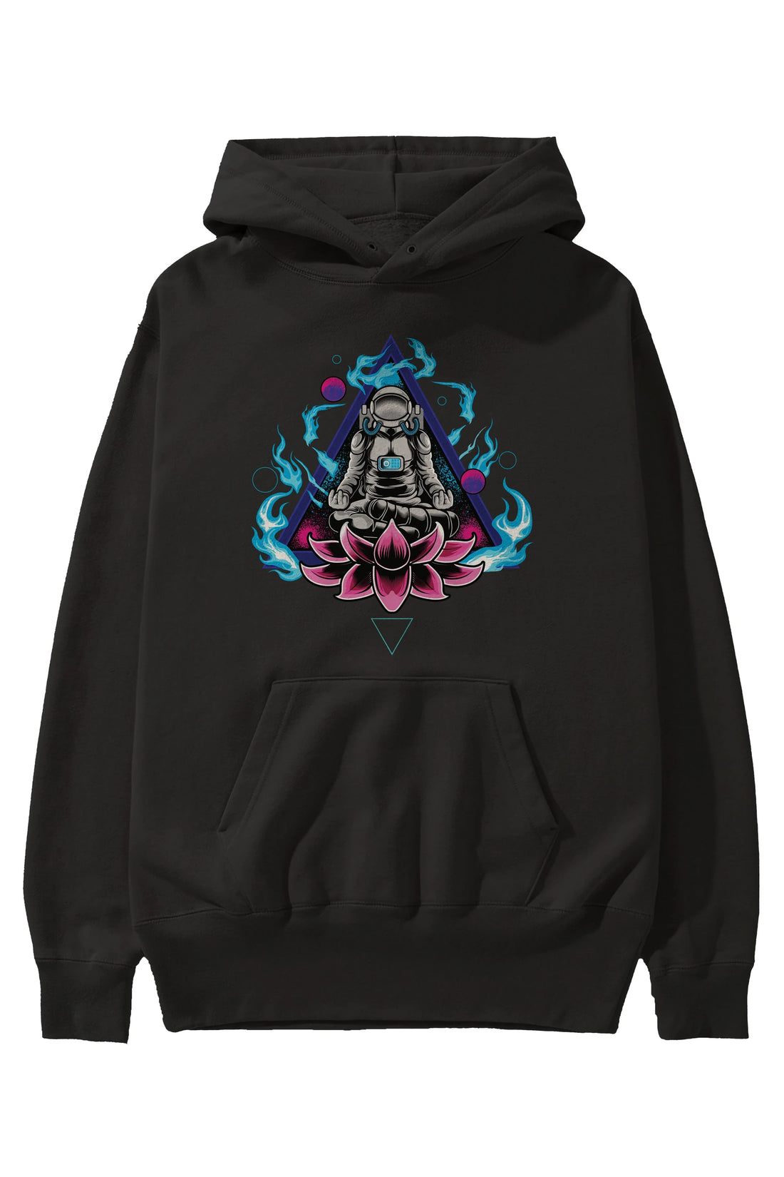 Astronaut Meditation (2) Ön Baskılı Hoodie Oversize Kapüşonlu Sweatshirt Erkek Kadın Unisex