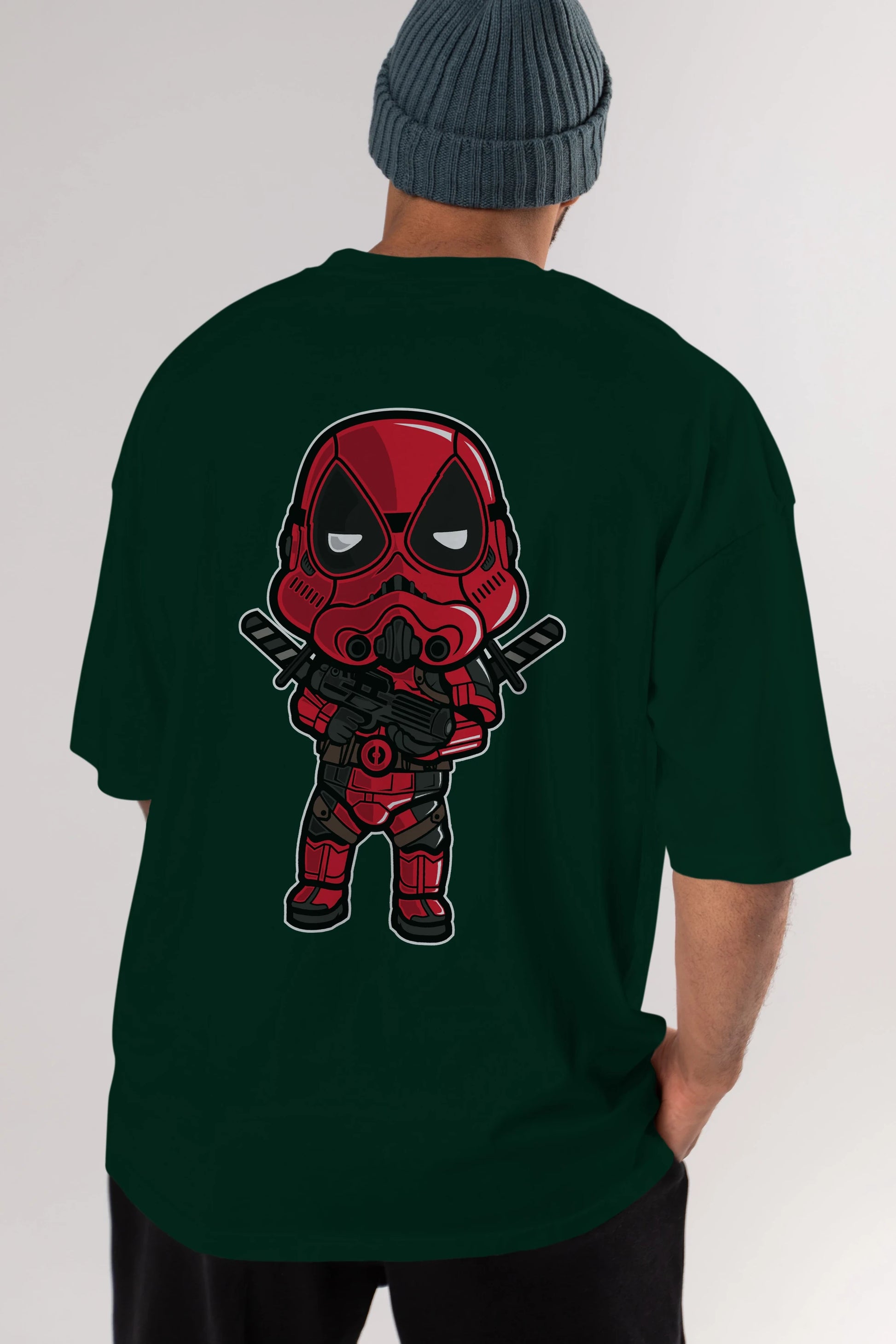 Deadpool (22) Arka Baskılı Oversize t-shirt Erkek Kadın Unisex %100 Pamuk Bisiklet Yaka tişort