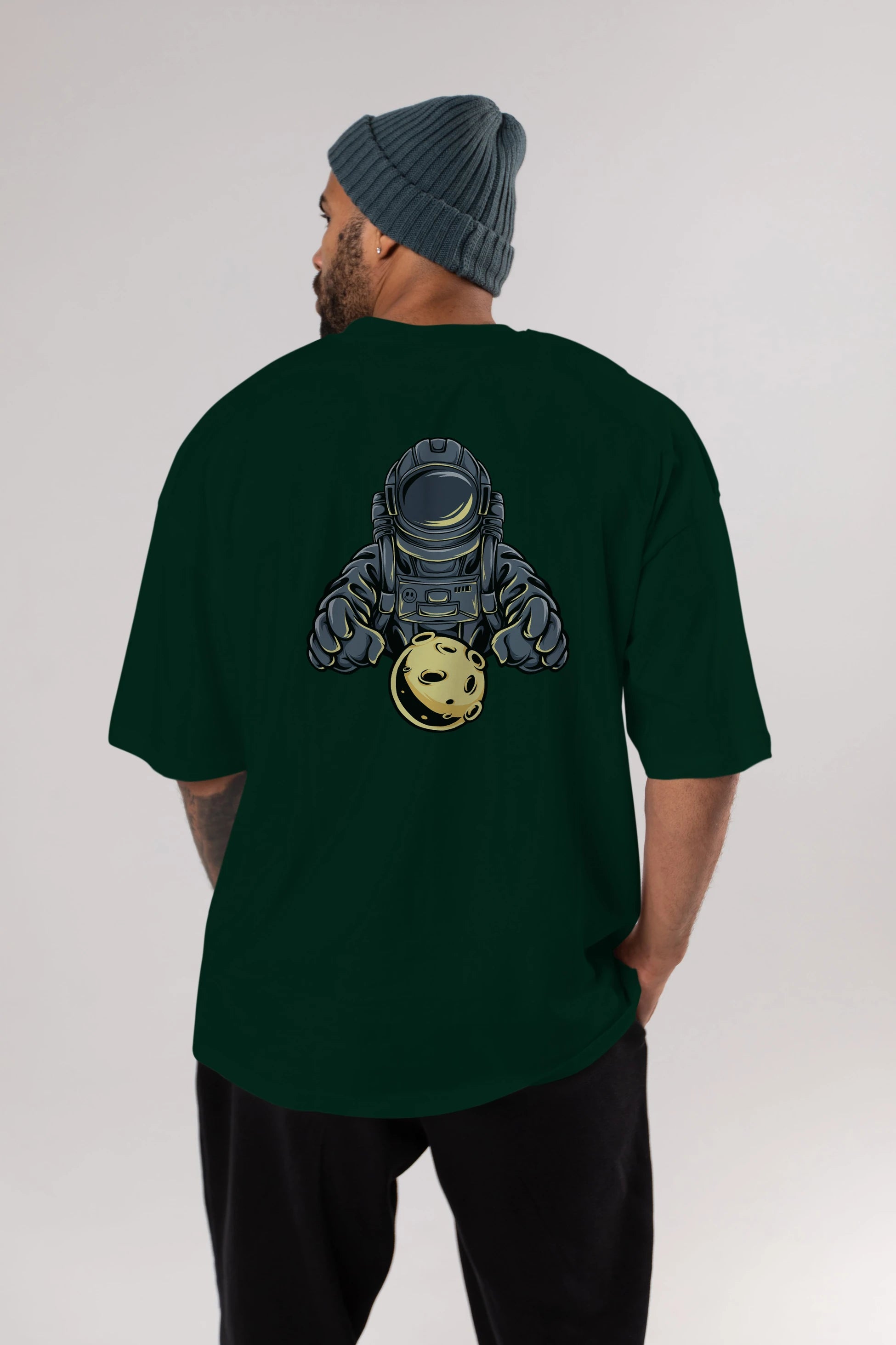 Astromoon tshirt Arka Baskılı Oversize t-shirt Erkek Kadın Unisex