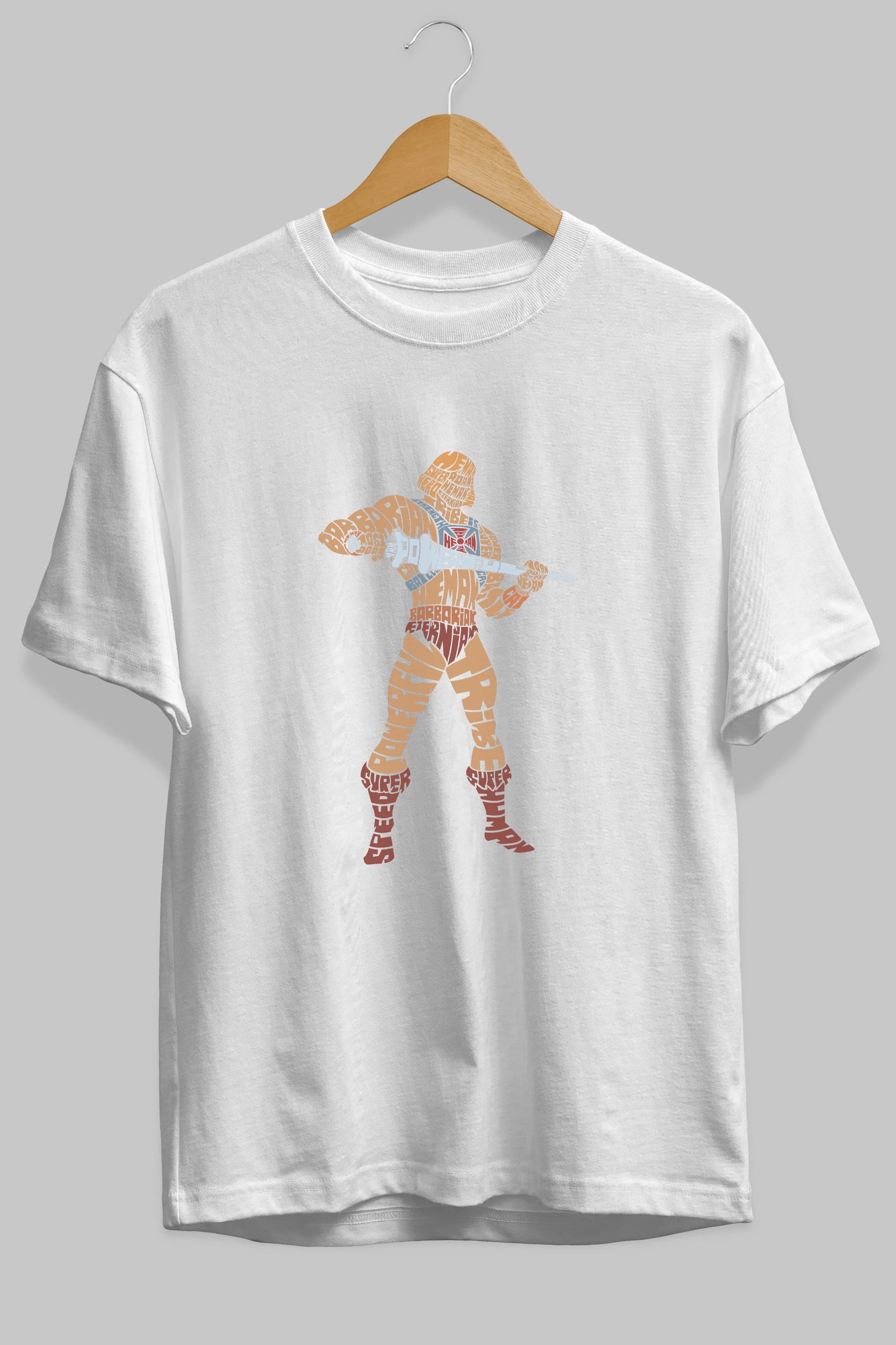 Heman Ön Baskılı Oversize t-shirt %100 pamuk Erkek Kadın Unisex